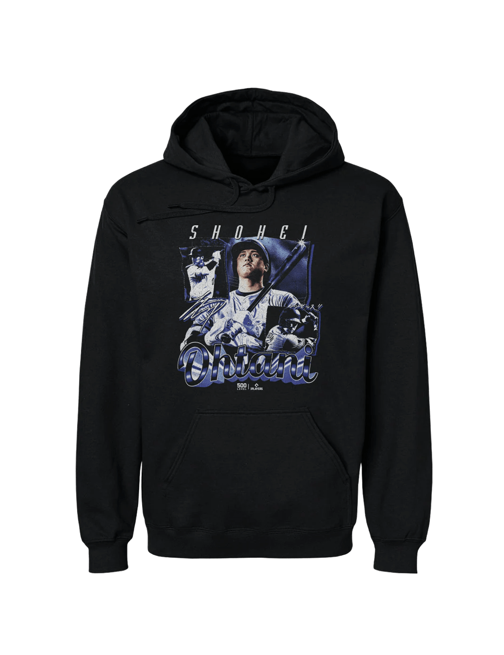 Shohei Ohtani Los Angeles Dodgers 500 Level MLB Grunge Hoodie Jumper - Black