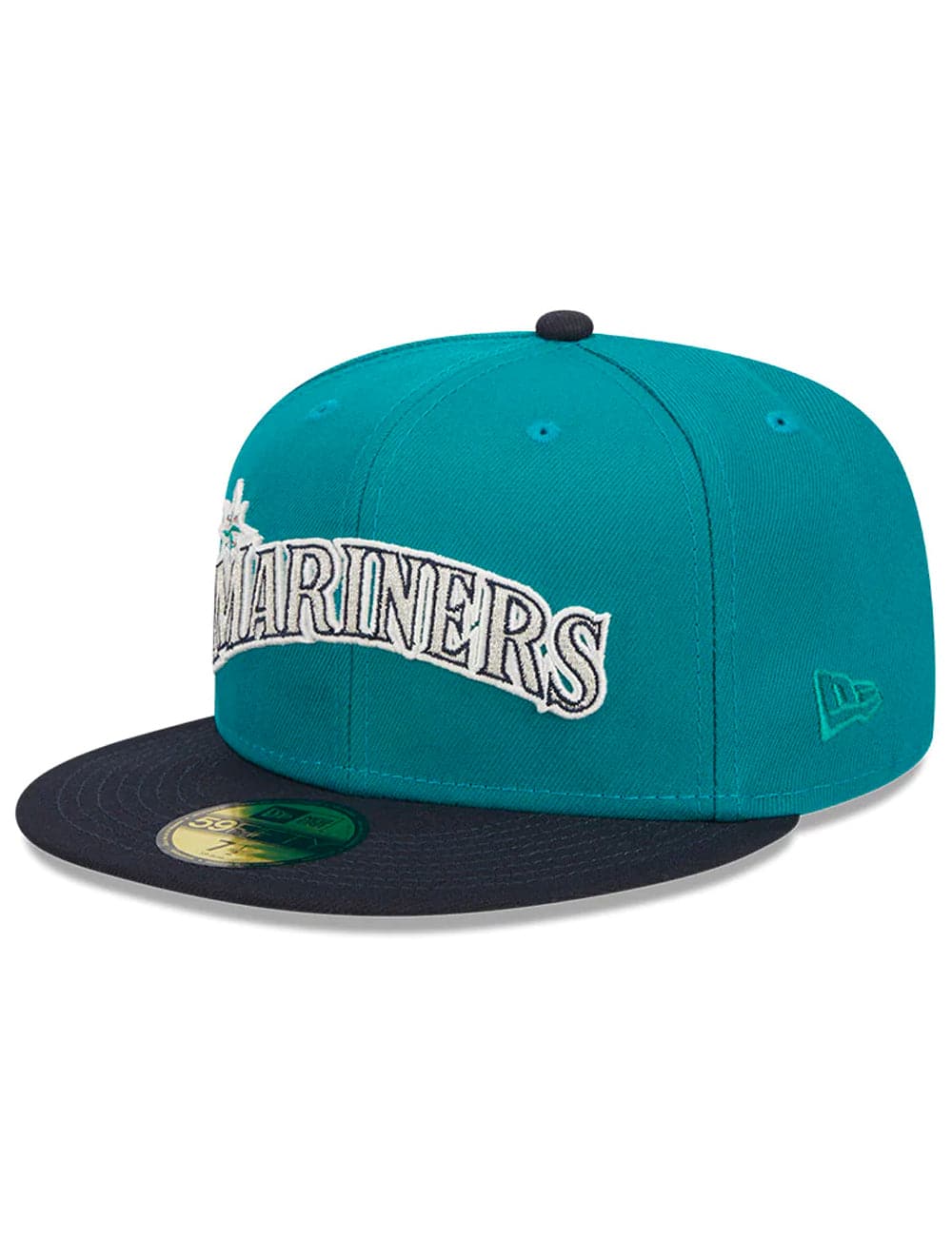 Seattle Mariners New Era MLB Retro Script 59FIFTY Fitted Hat - Green