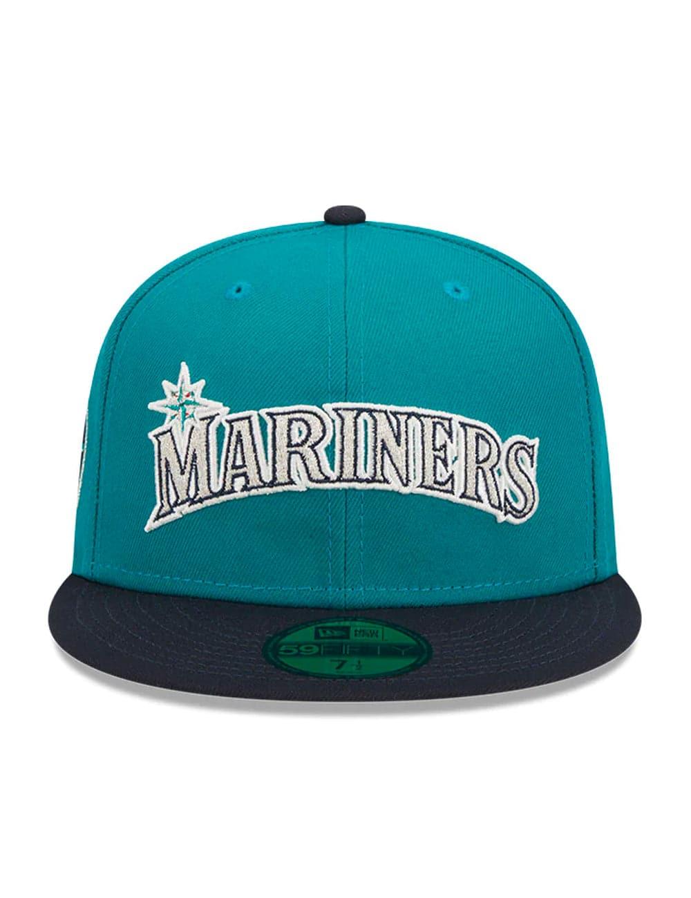 Seattle Mariners New Era MLB Retro Script 59FIFTY Fitted Hat - Green