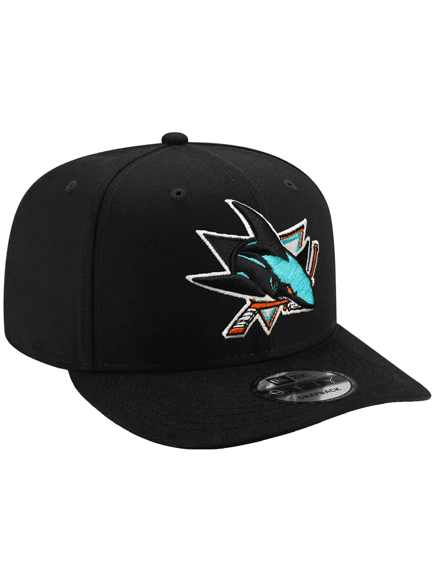 San Jose Sharks New Era NHL Team 9FIFTY Pre-Curved Snapback Hat - Black