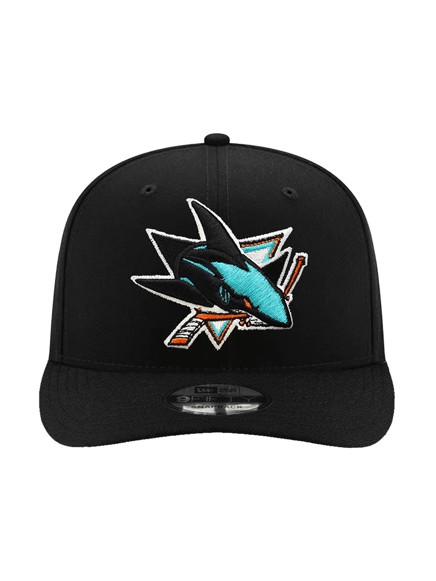 San Jose Sharks New Era NHL Team 9FIFTY Pre-Curved Snapback Hat - Black