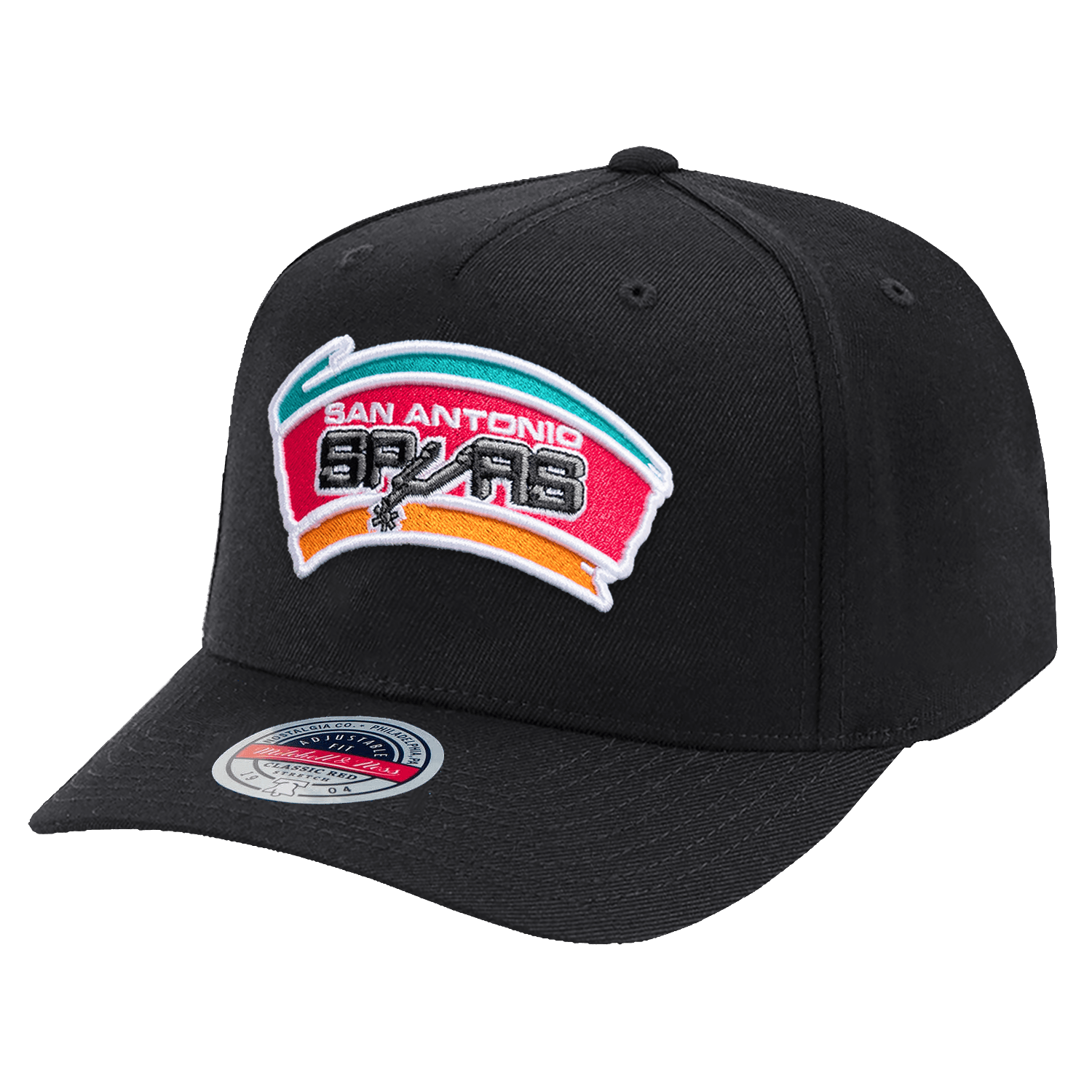 San Antonio Spurs Mitchell & Ness NBA HWC Classic Red Snapback Hat - Black