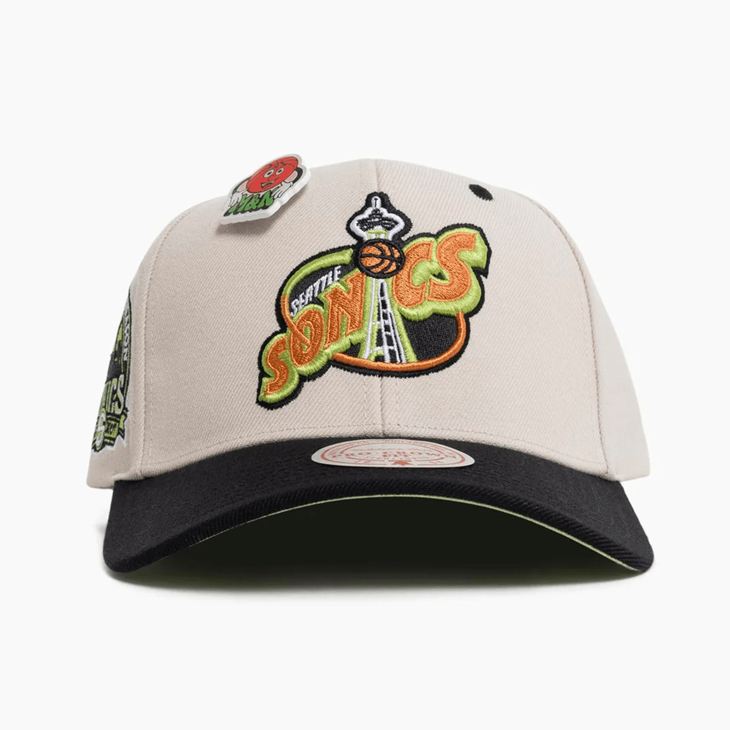 Seattle Supersonics Mitchell & Ness NBA Basketball Pro Crown Snapback Hat - Bone