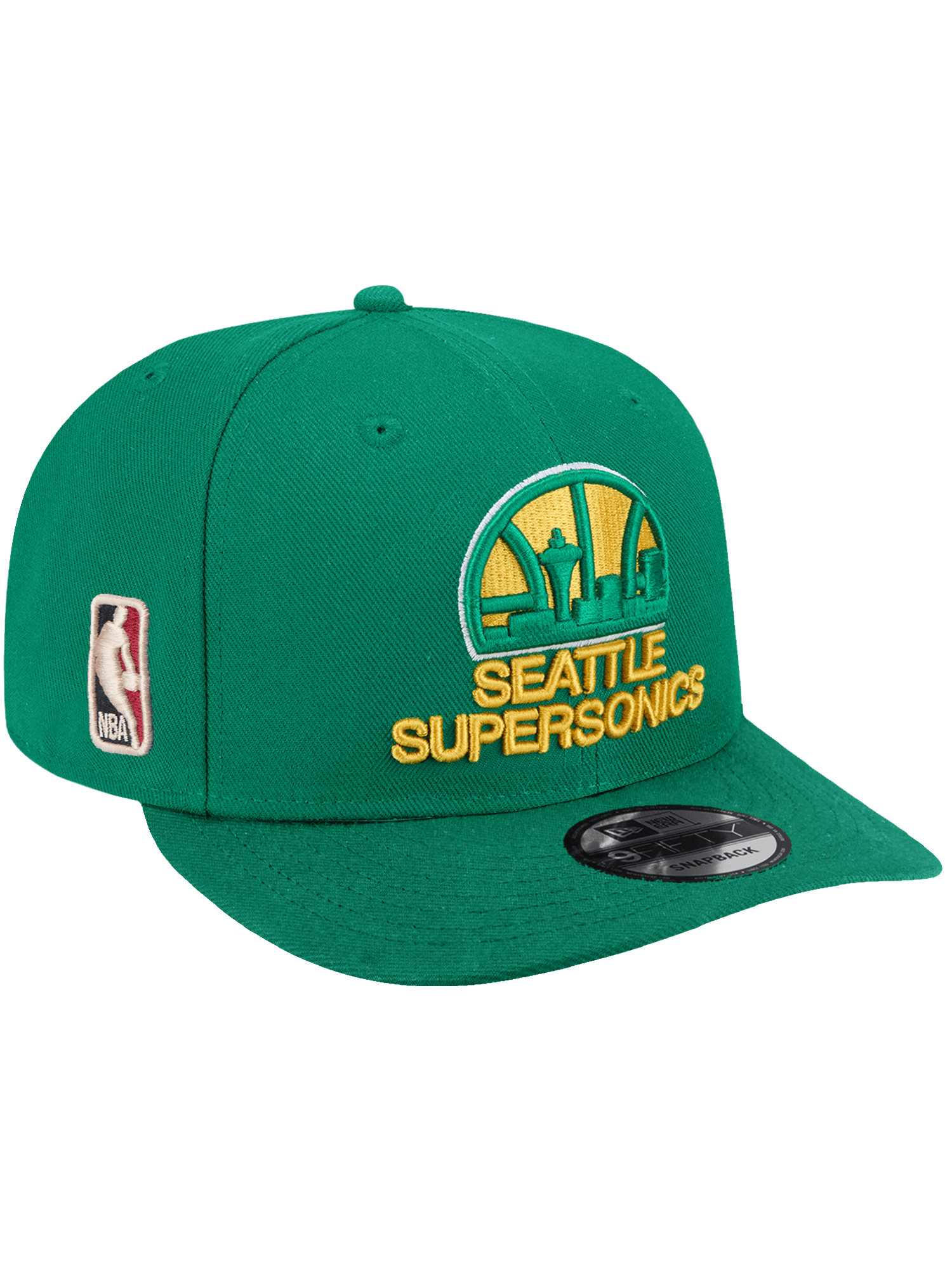 Seattle Supersonics New Era NBA HWC 9FIFTY Pre-Curved Snapback Hat - Light Green