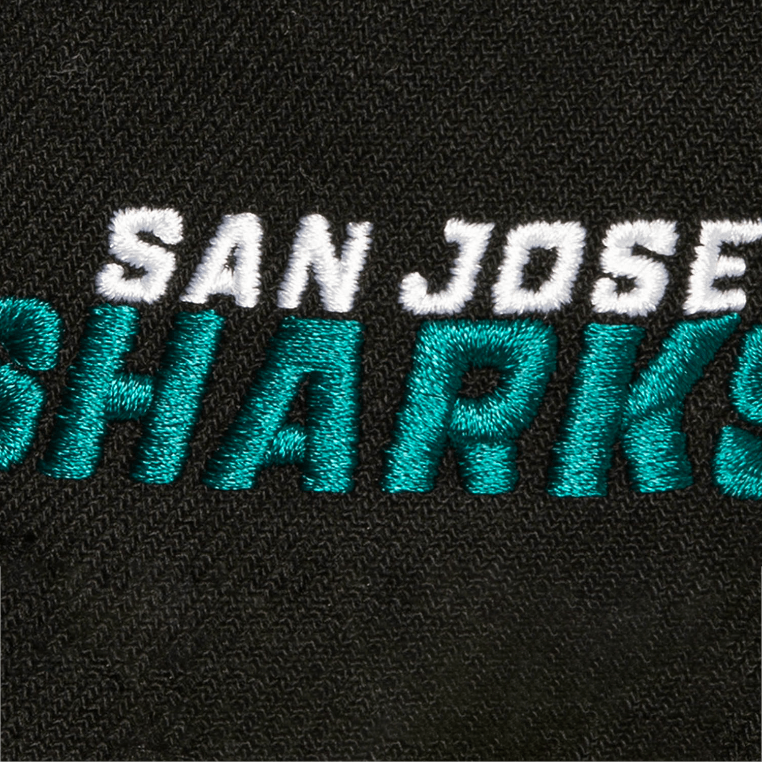 San Jose Sharks Mitchell & Ness NHL Icon Pro Crown Snapback Hat - Black