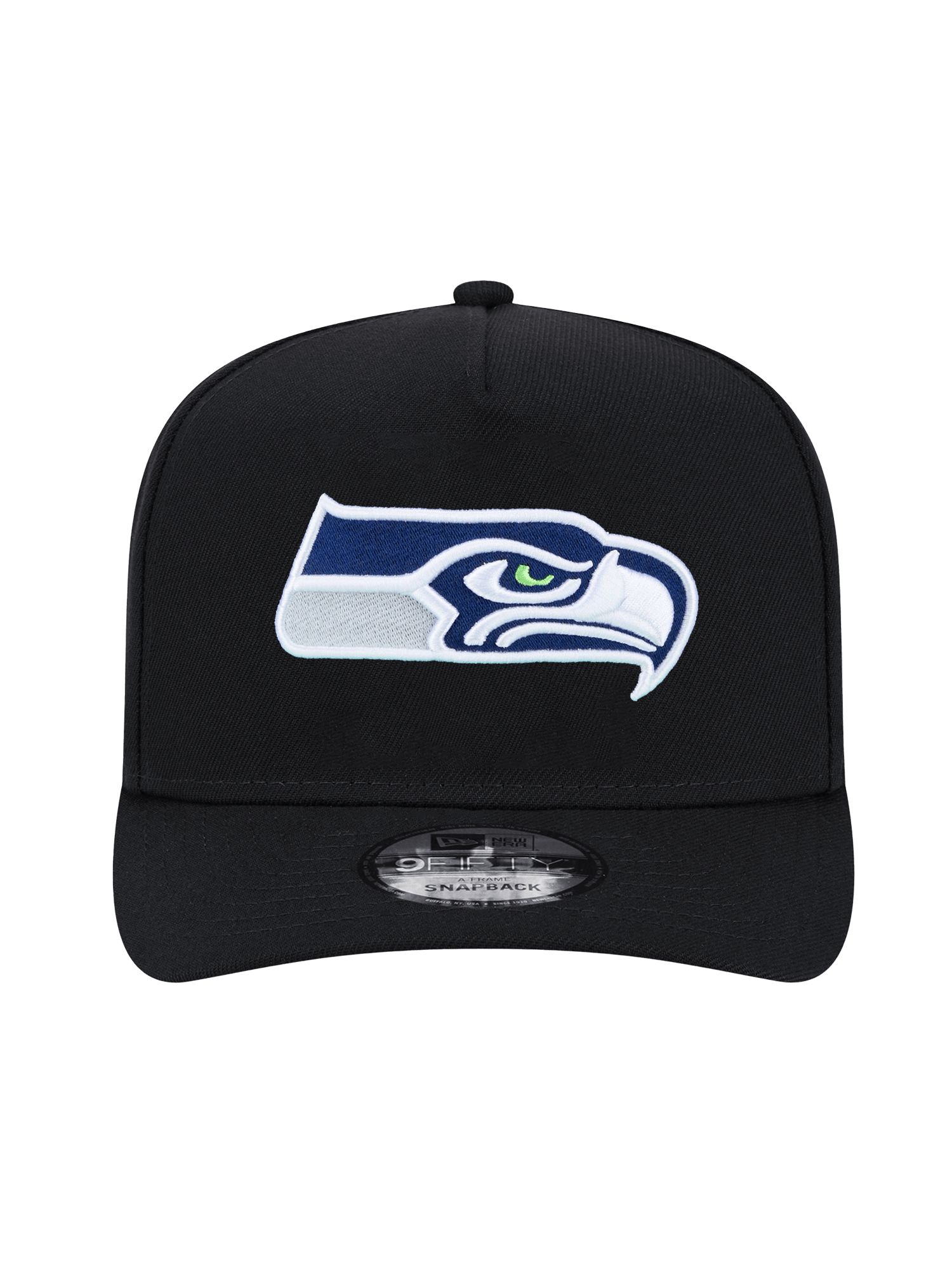 Seattle Seahawks New Era NFL Team 9FIFTY A-Frame Pre-Curved Snapback Hat - Black