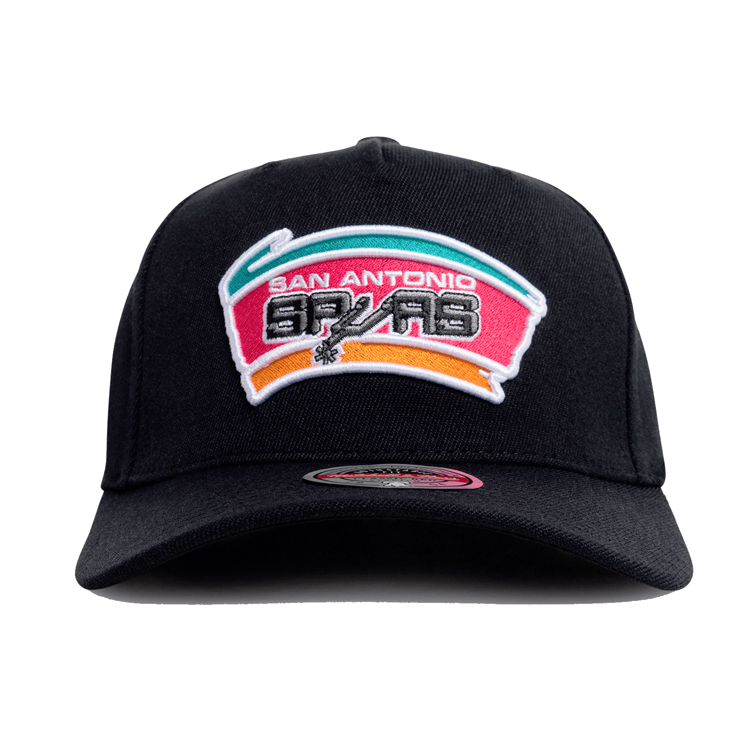 San Antonio Spurs Mitchell & Ness NBA HWC Classic Red Snapback Hat - Black