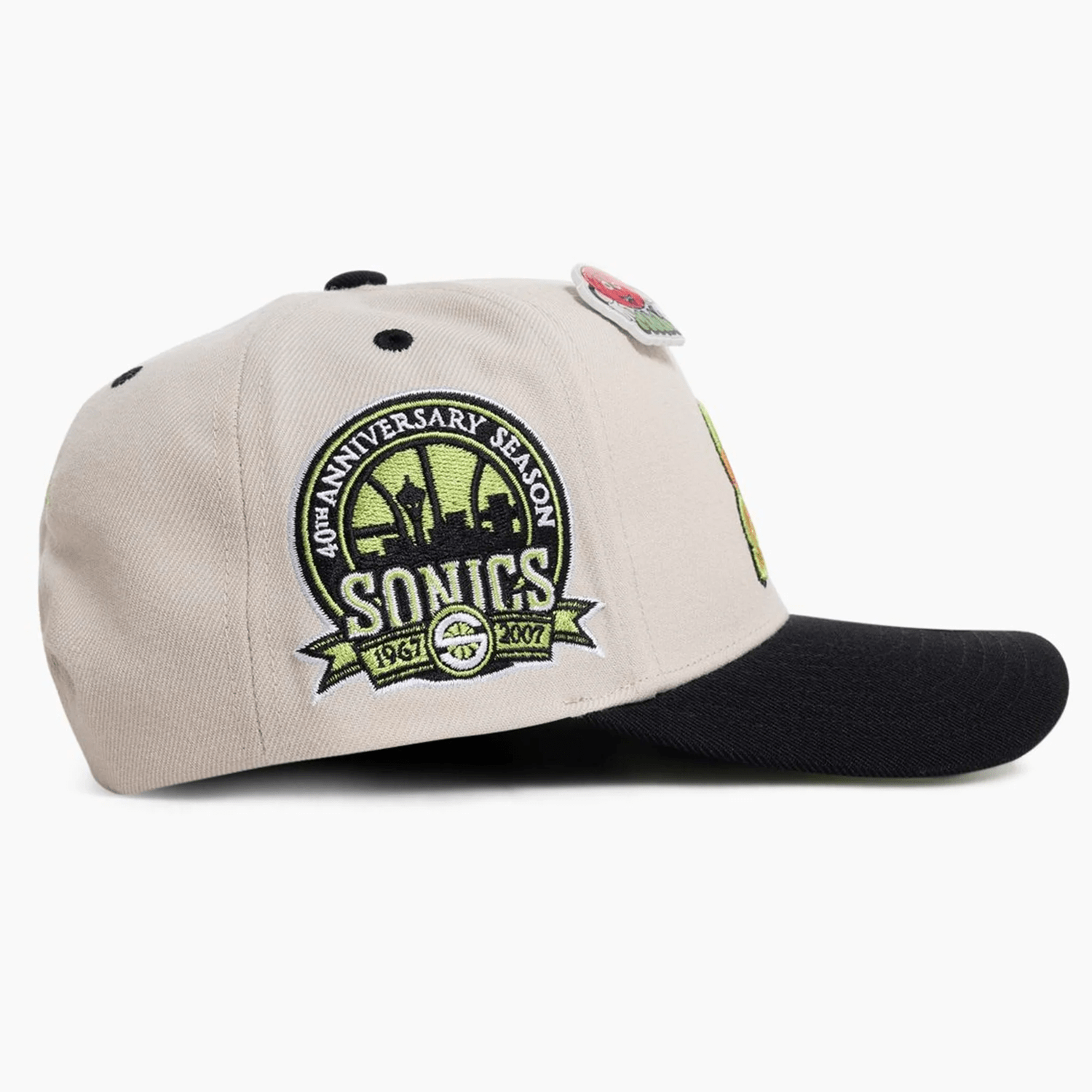 Seattle Supersonics Mitchell & Ness NBA Basketball Pro Crown Snapback Hat - Bone