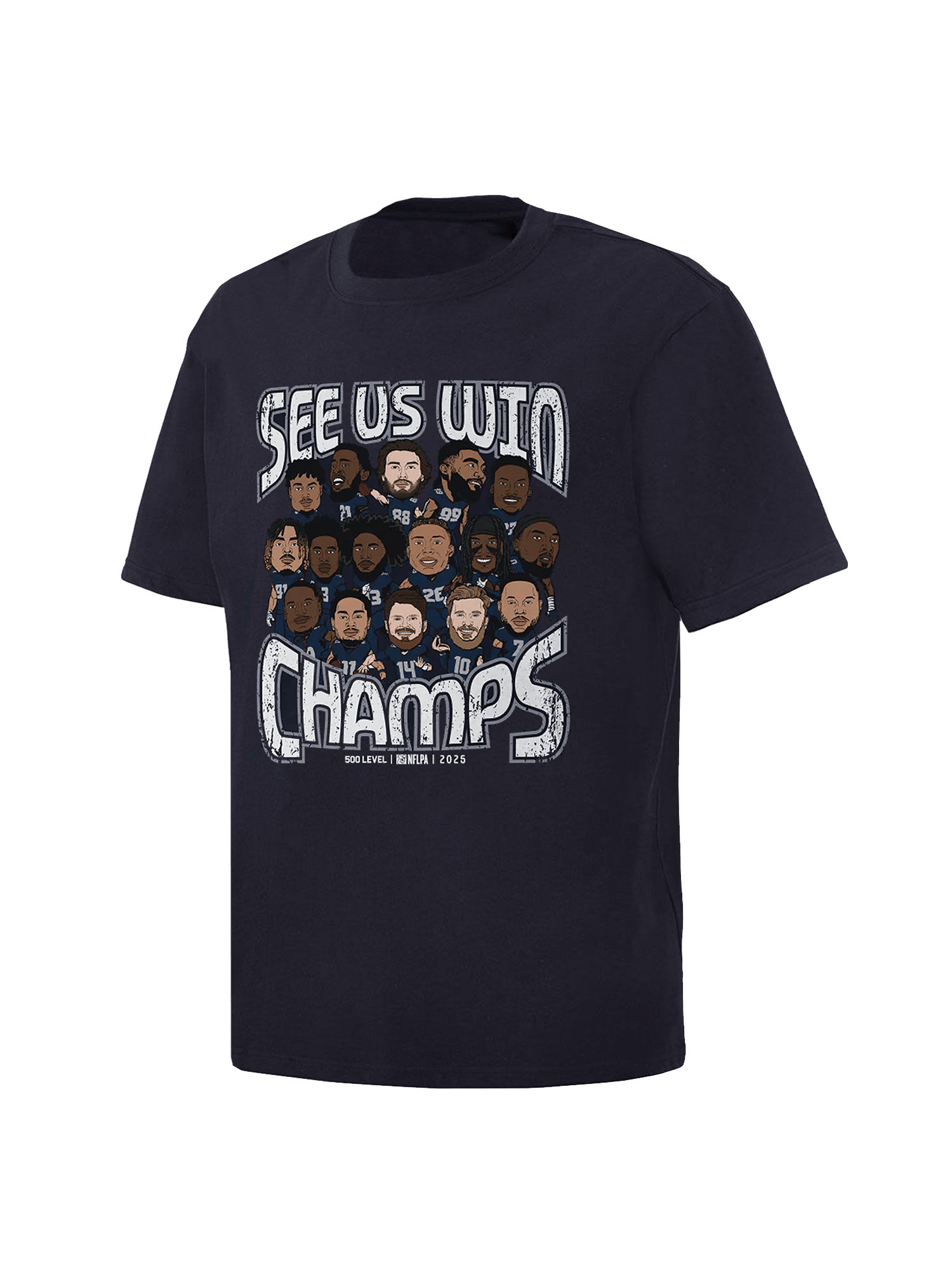 Seattle Seahawks 500 Level NFL Super Bowl LX Champs Group T-Shirt - Navy