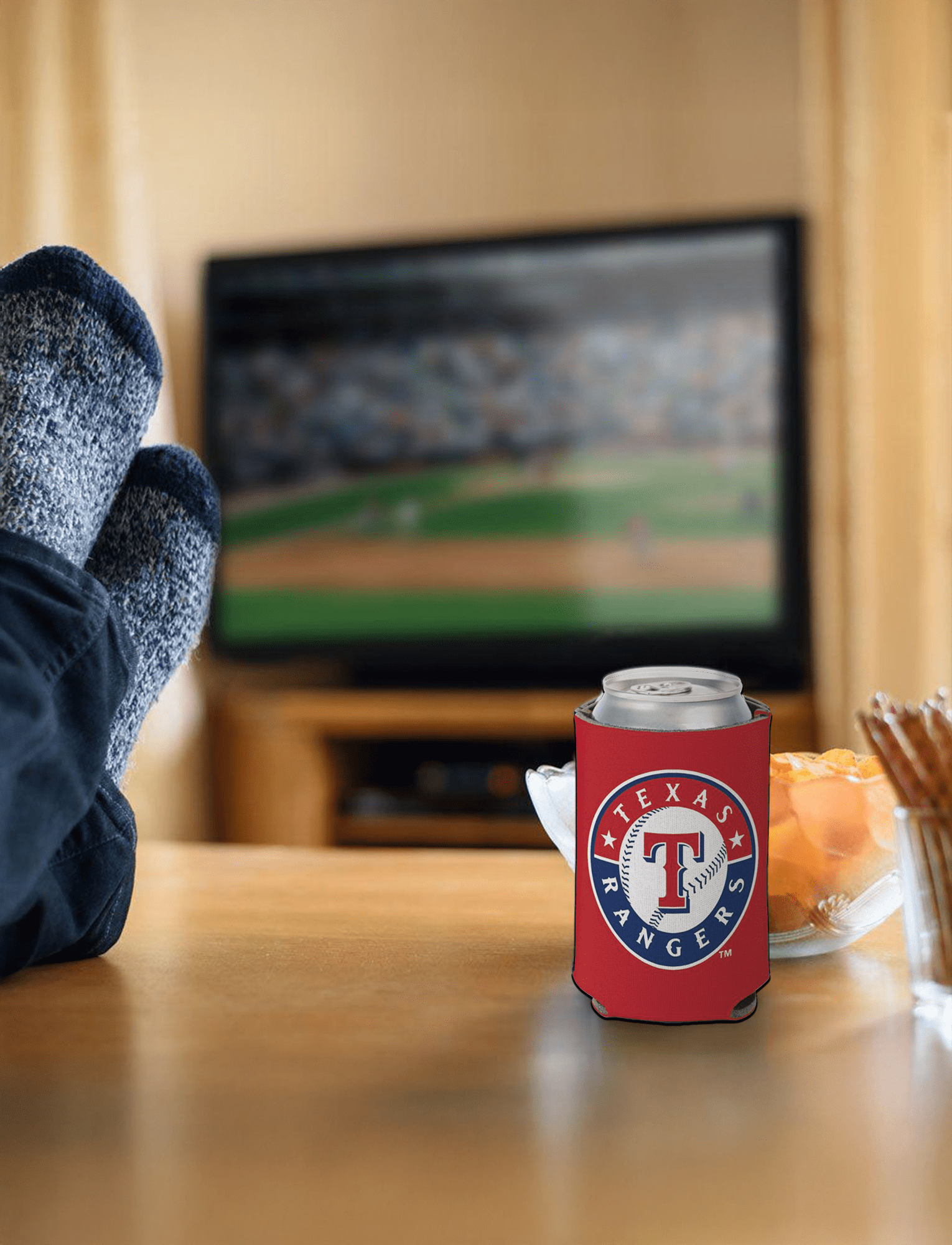 Texas Rangers Wincraft MLB Double Sided Can Cooler/Stubby Holder