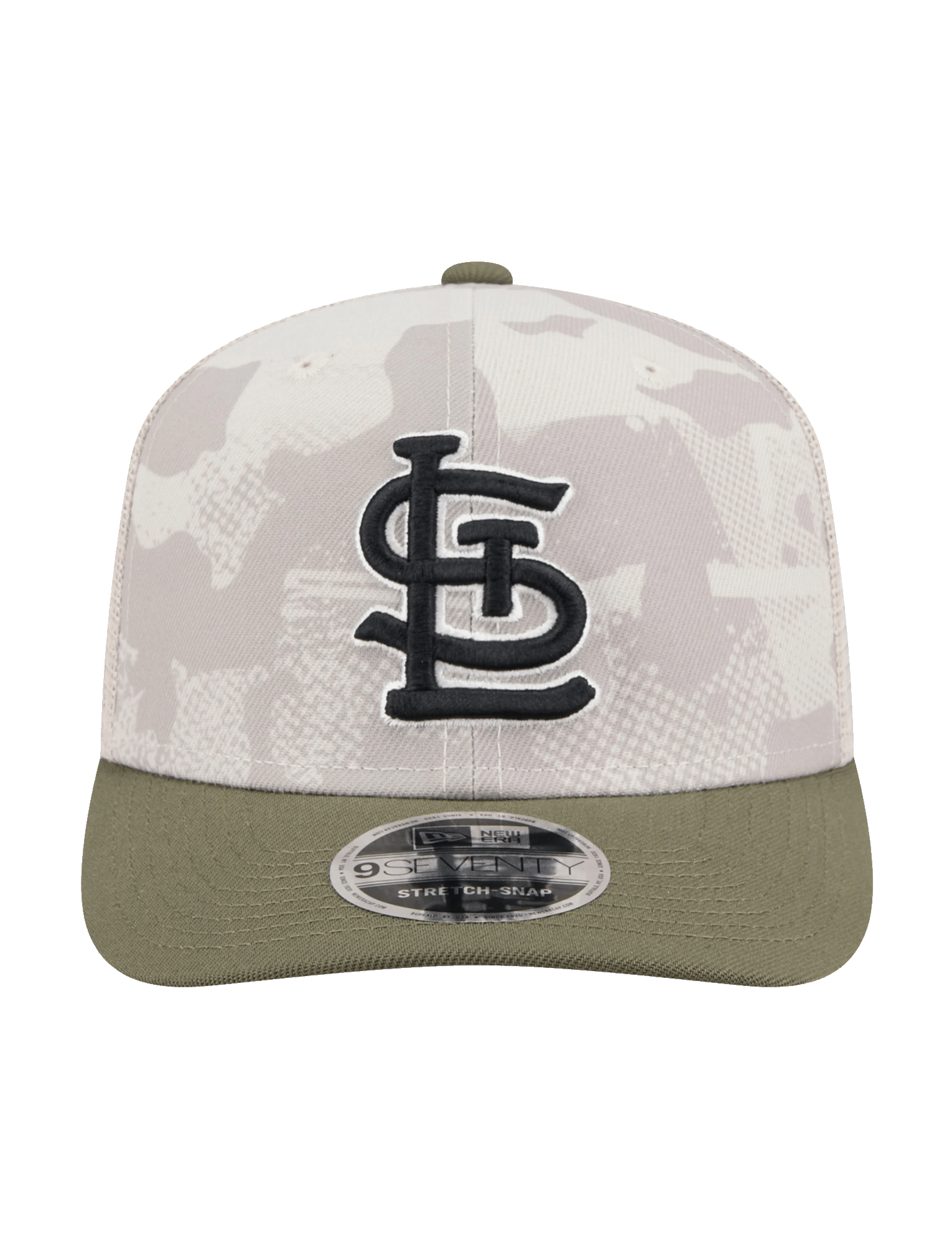 St Louis Cardinals New Era MLB Armed Forces 2025 9SEVENTY Stretch-Snapback Hat