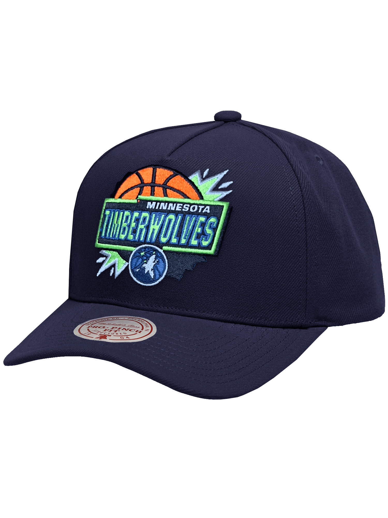 Minnesota Timberwolves Mitchell & Ness NBA Jam Session Pro Pinch Snapback Hat - Navy