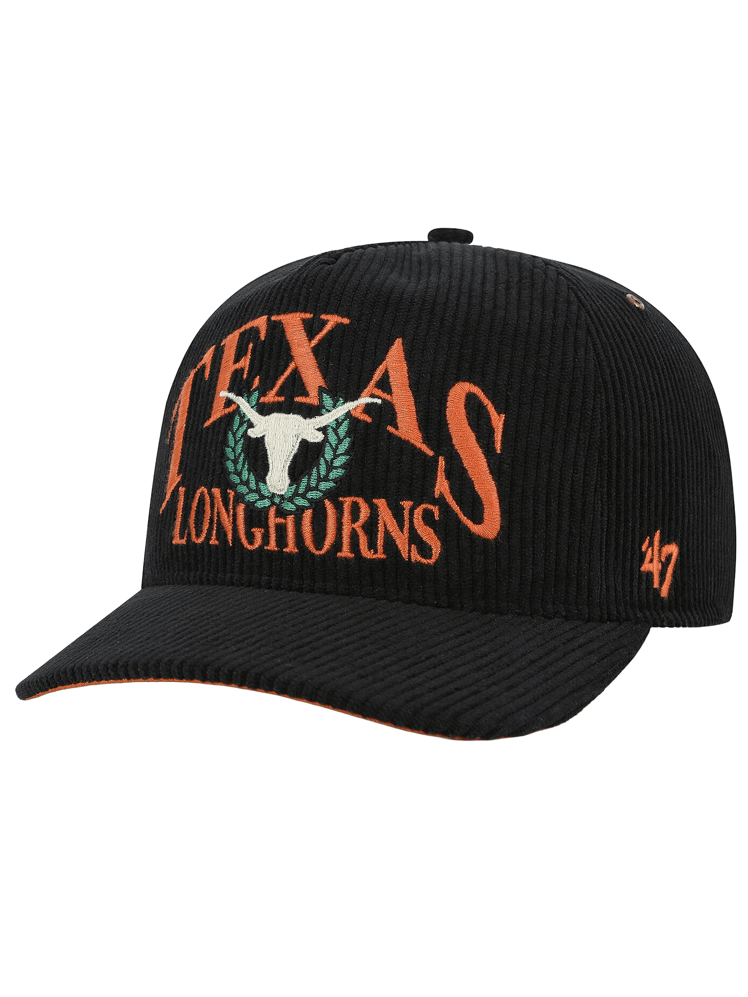 Texas Longhorns '47 NCAA Pitchout Pre-Curved Hitch Snapback Hat - Black