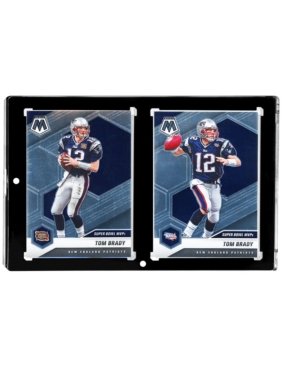 Tom Brady New England Patriots Panini NFL Mosaic Super Bowl MVP 2 Card Set
