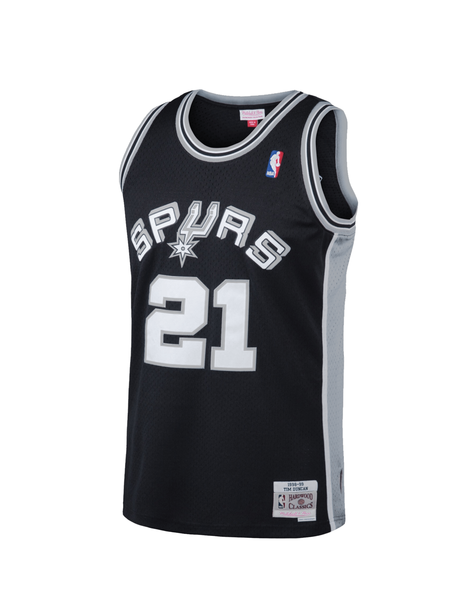 Tim Duncan San Antonio Spurs Mitchell & Ness NBA 98-99 Swingman Jersey - Black