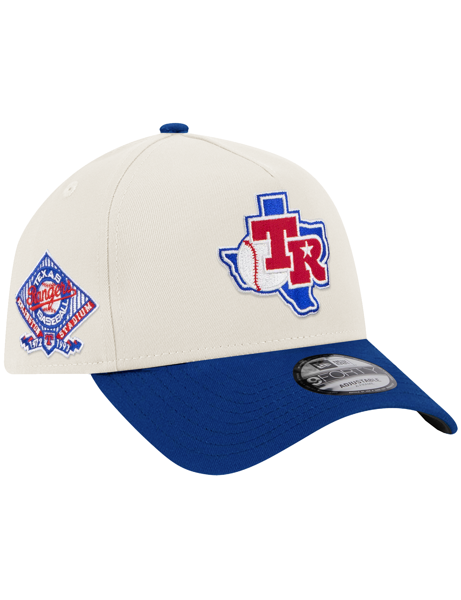 Texas Rangers New Era MLB Arlington 9FORTY A-Frame Snapback Hat - Chrome