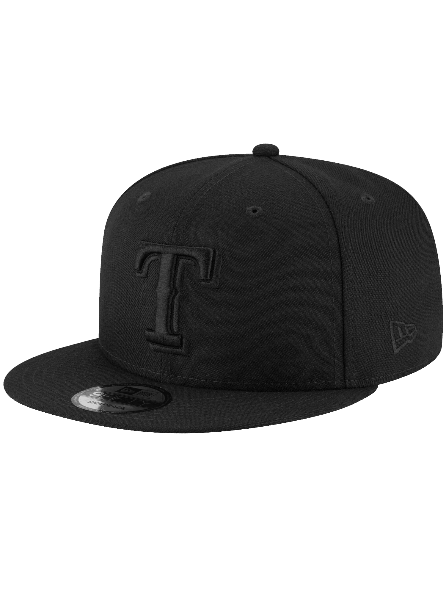 Texas Rangers New Era MLB Black On Black 9FIFTY Snapback Hat