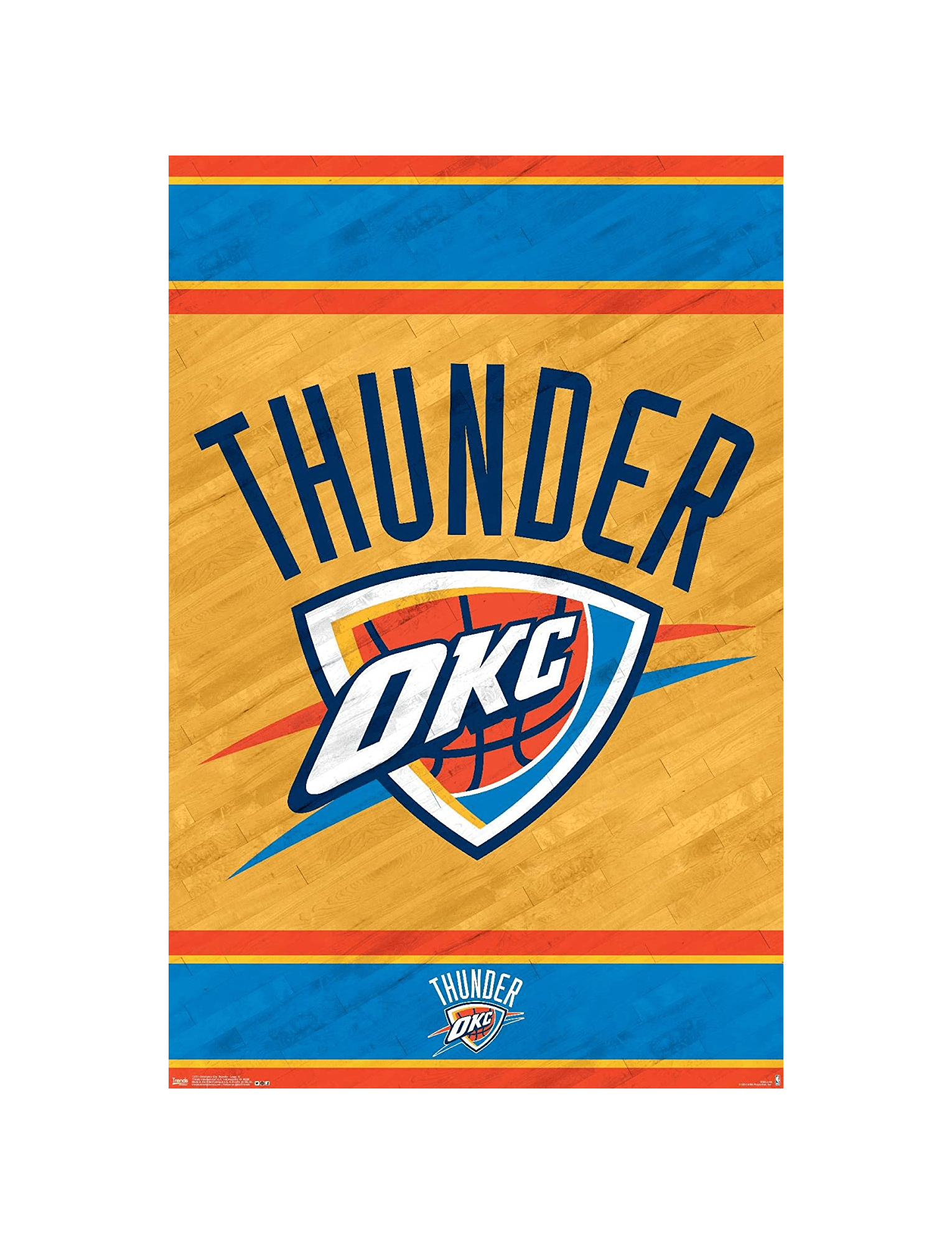 Oklahoma City Thunder Trends NBA 61 x 91.5cm Court Poster