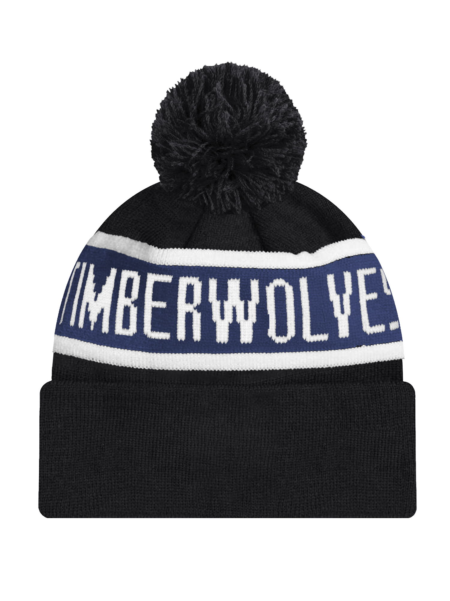 Minnesota Timberwolves New Era NBA Spell Out Knit Beanie - Black