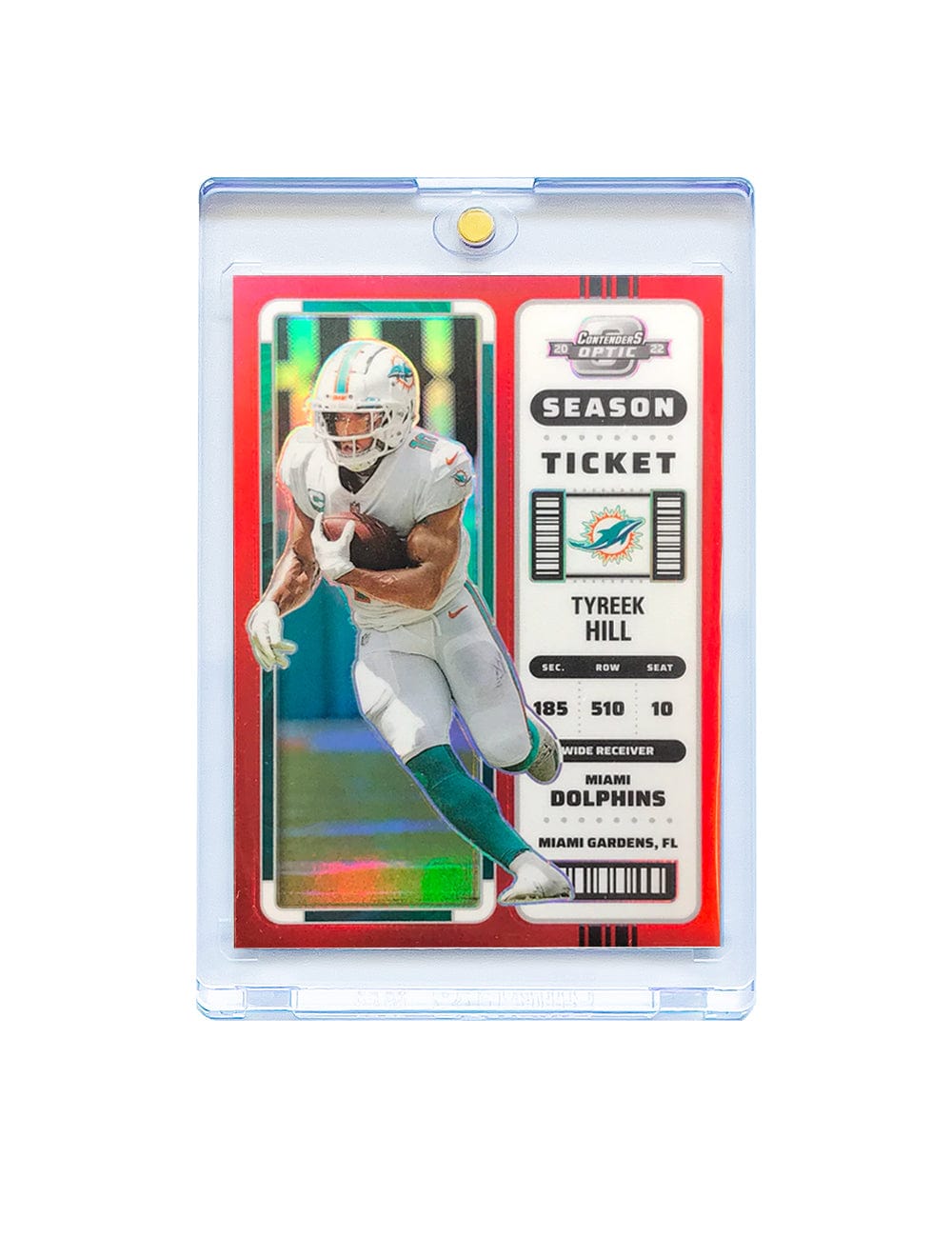 Tyreek Hill Miami Dolphins Panini NFL 22 Contenders Red /175 Card