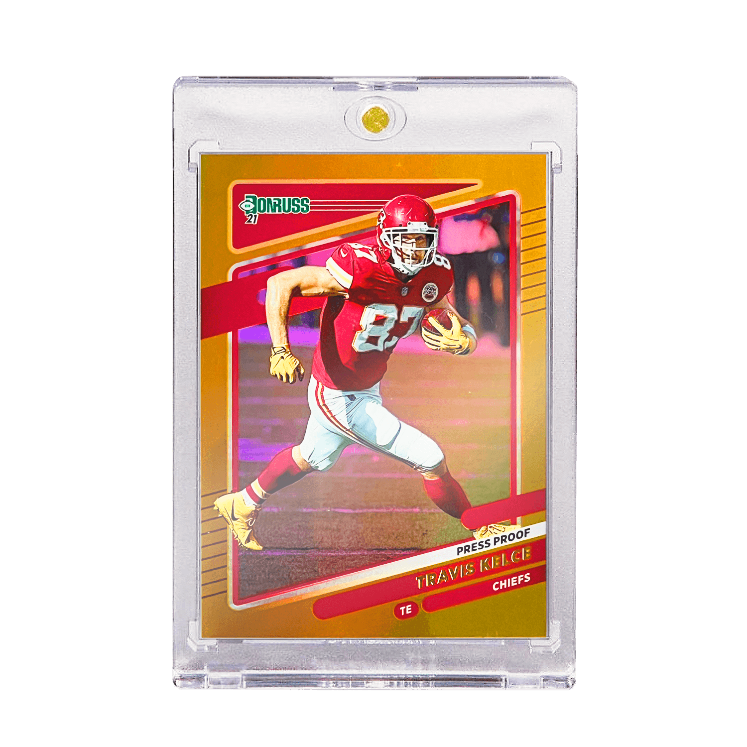 Travis Kelce Kansas City Chiefs Panini NFL 21 Donruss Press Orange Card