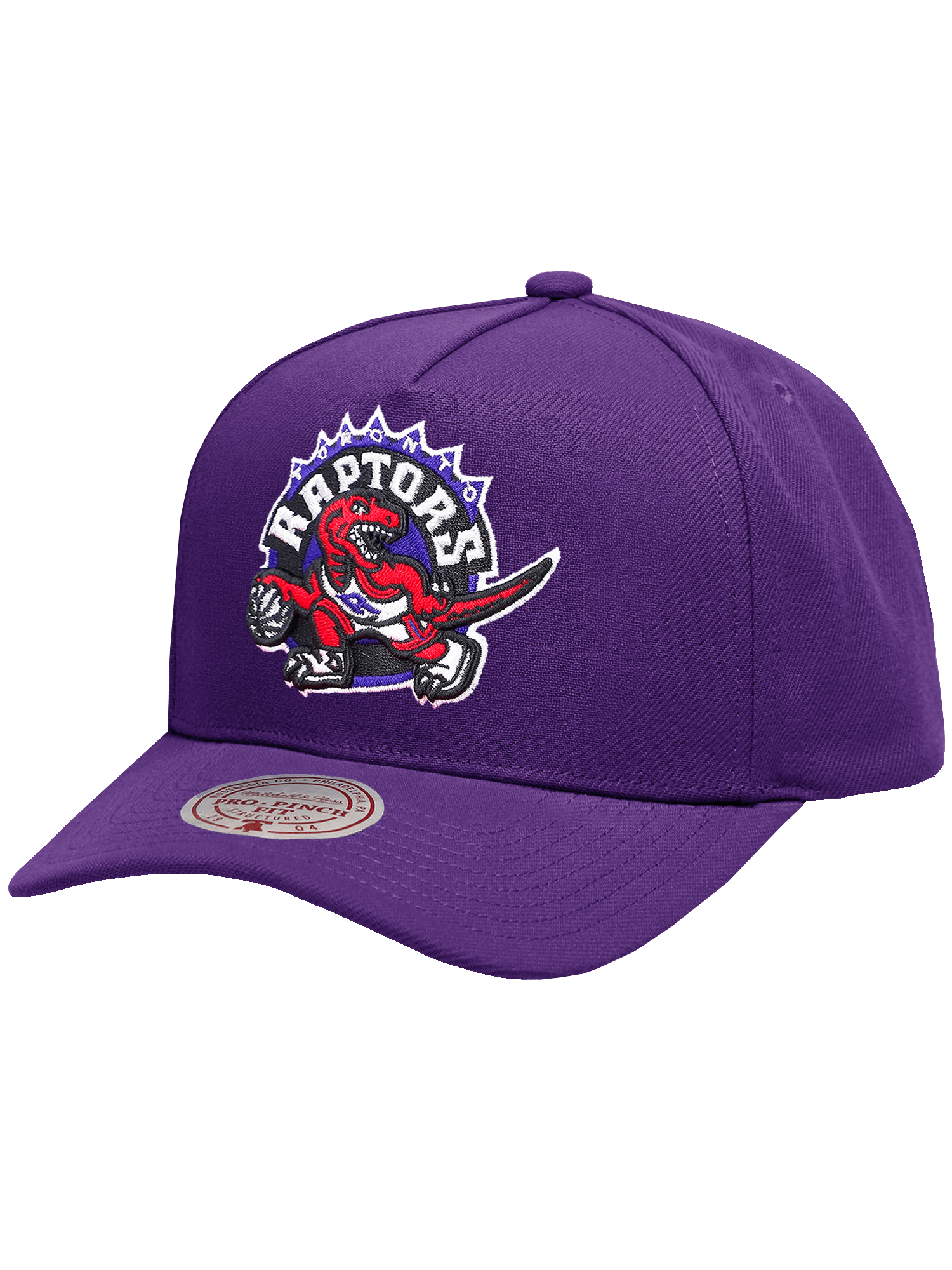 Toronto Raptors Mitchell & Ness NBA HWC Pro Pinch Snapback Hat - Purple