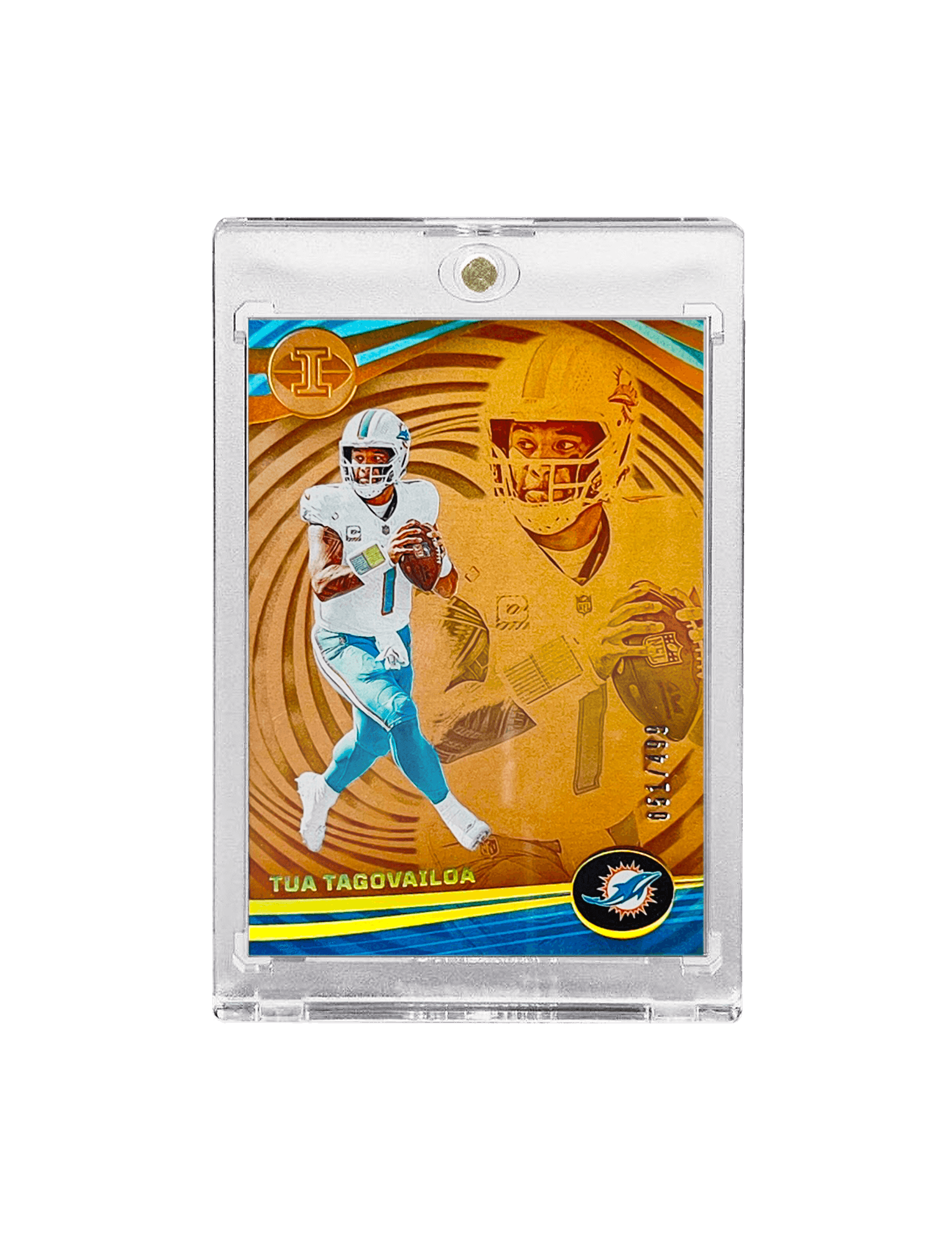 Tua Tagovailoa Miami Dolphins Panini NFL Illusions 23 Orange /499 69 Card