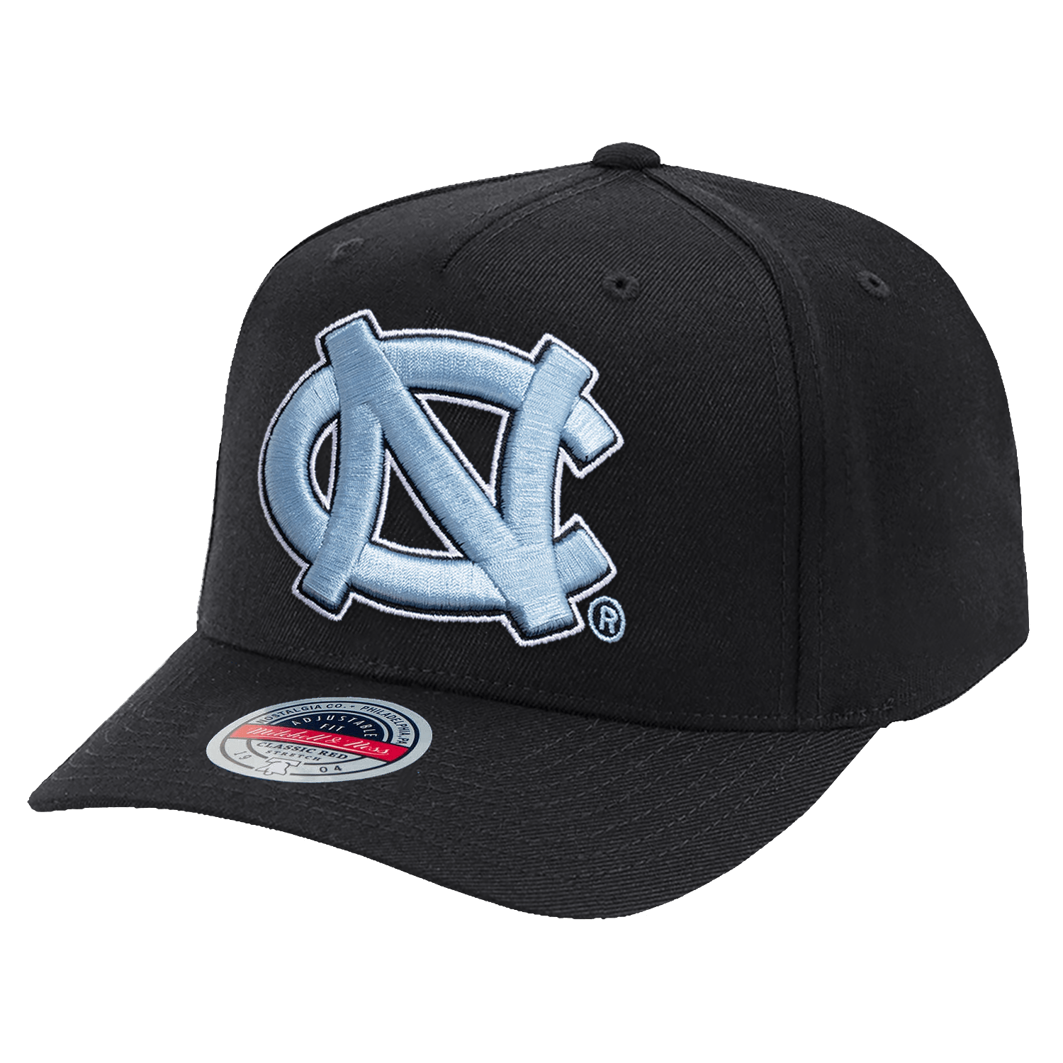 North Carolina Tar Heels Mitchell & Ness NCAA Team Classic Red Snapback Hat - Black