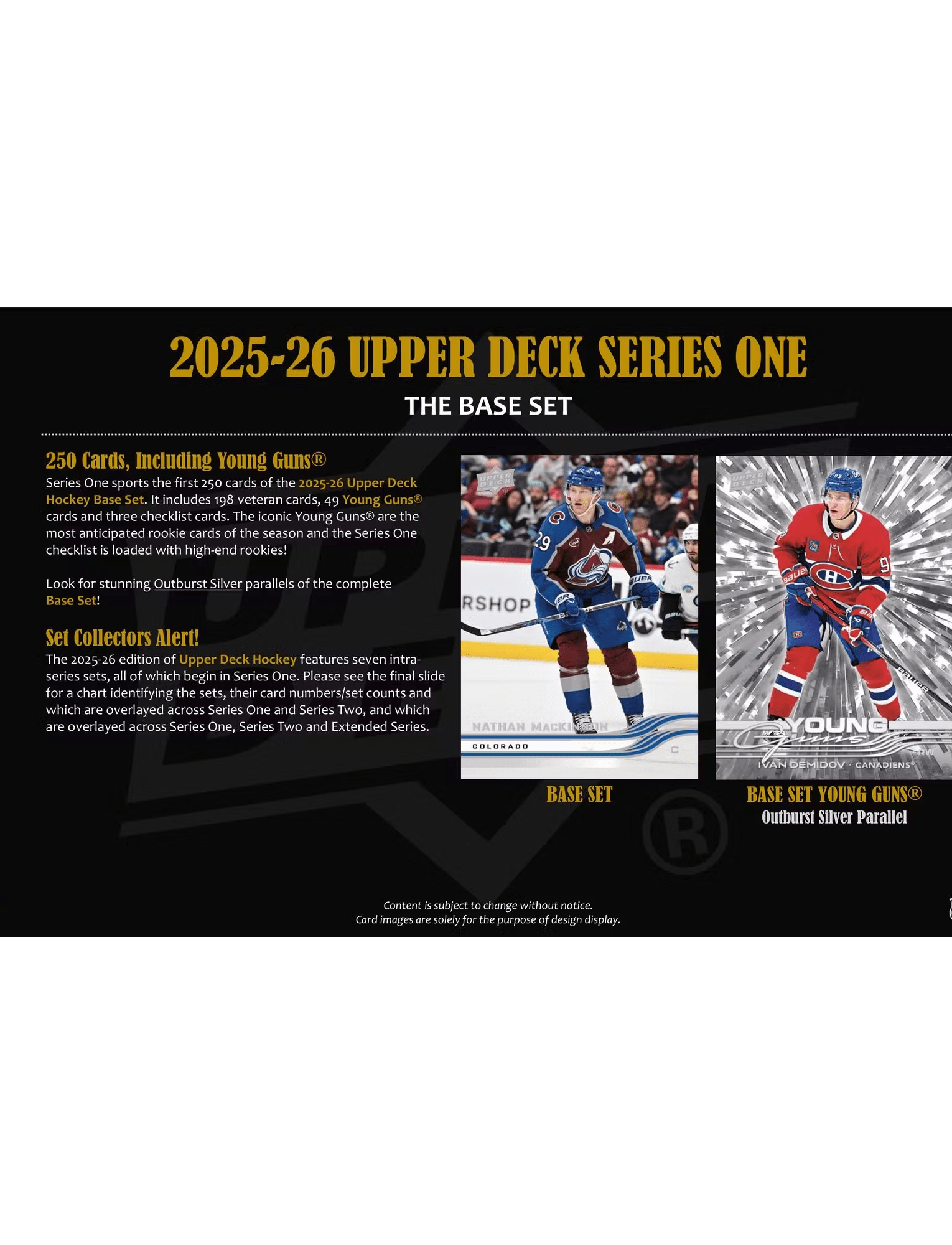 2025-26 Upper Deck NHL Series 1 Hockey Trading Card Tin