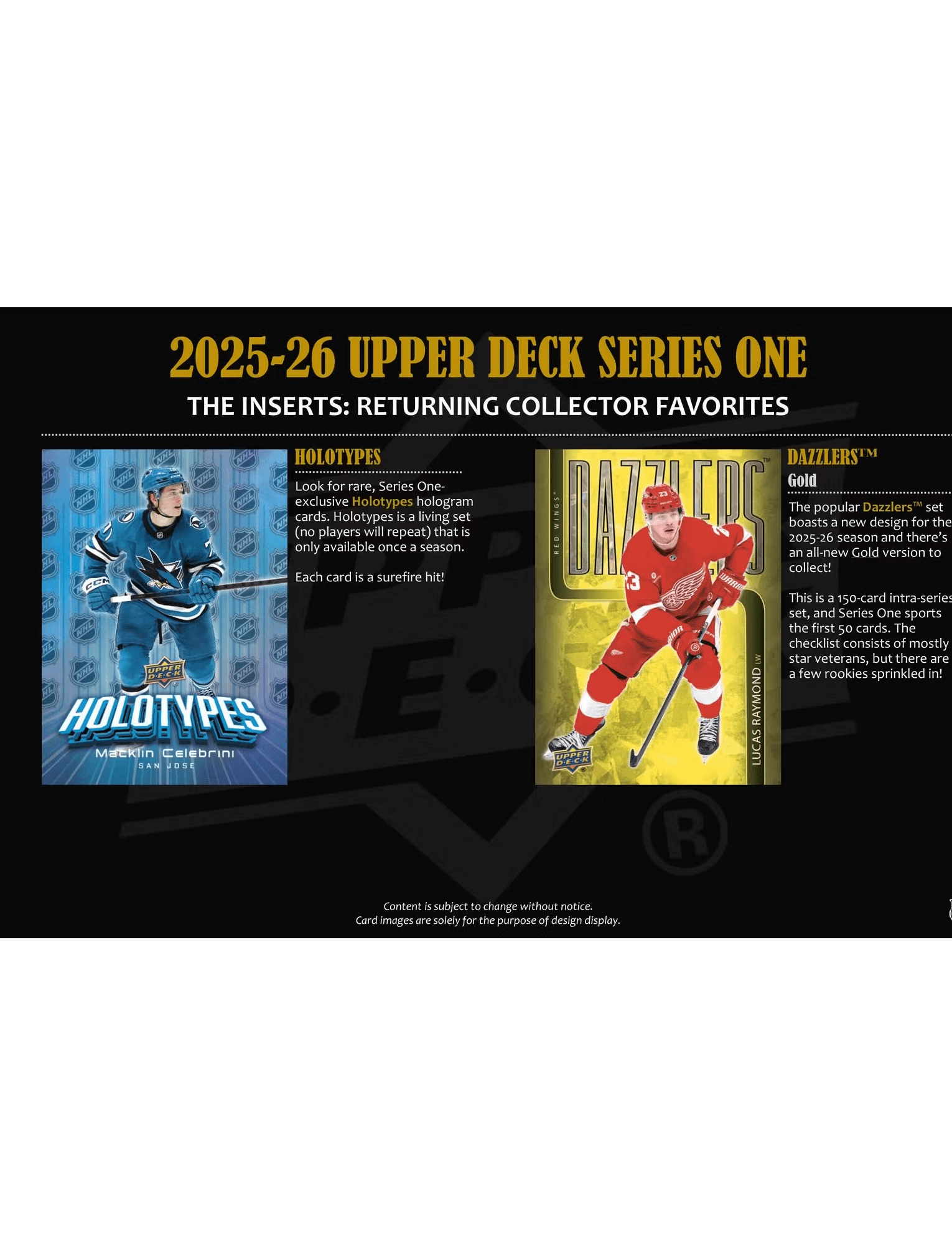 2025-26 Upper Deck NHL Series 1 Hockey Trading Card Tin