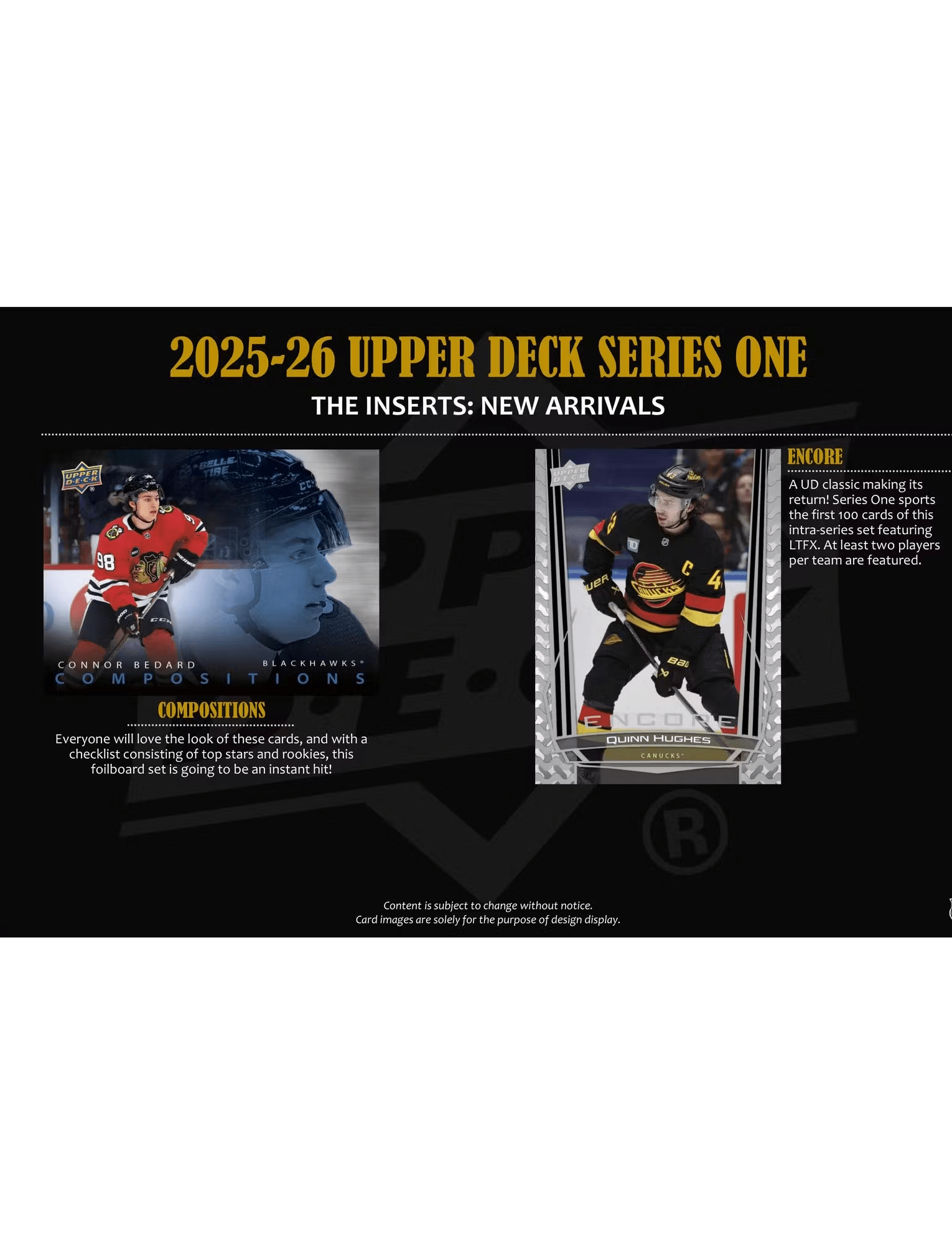 2025-26 Upper Deck NHL Series 1 Hockey Trading Card Tin