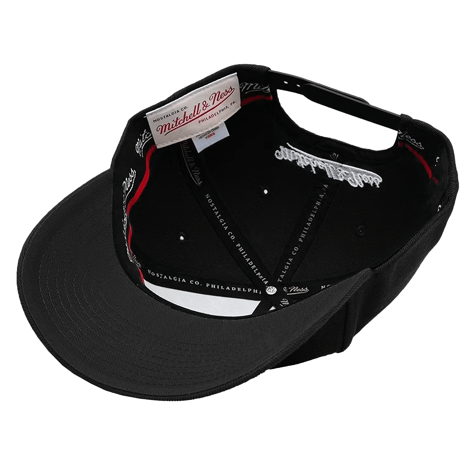 Anaheim Mighty Ducks Mitchell & Ness NHL Team Classic Red Snapback Hat - Black