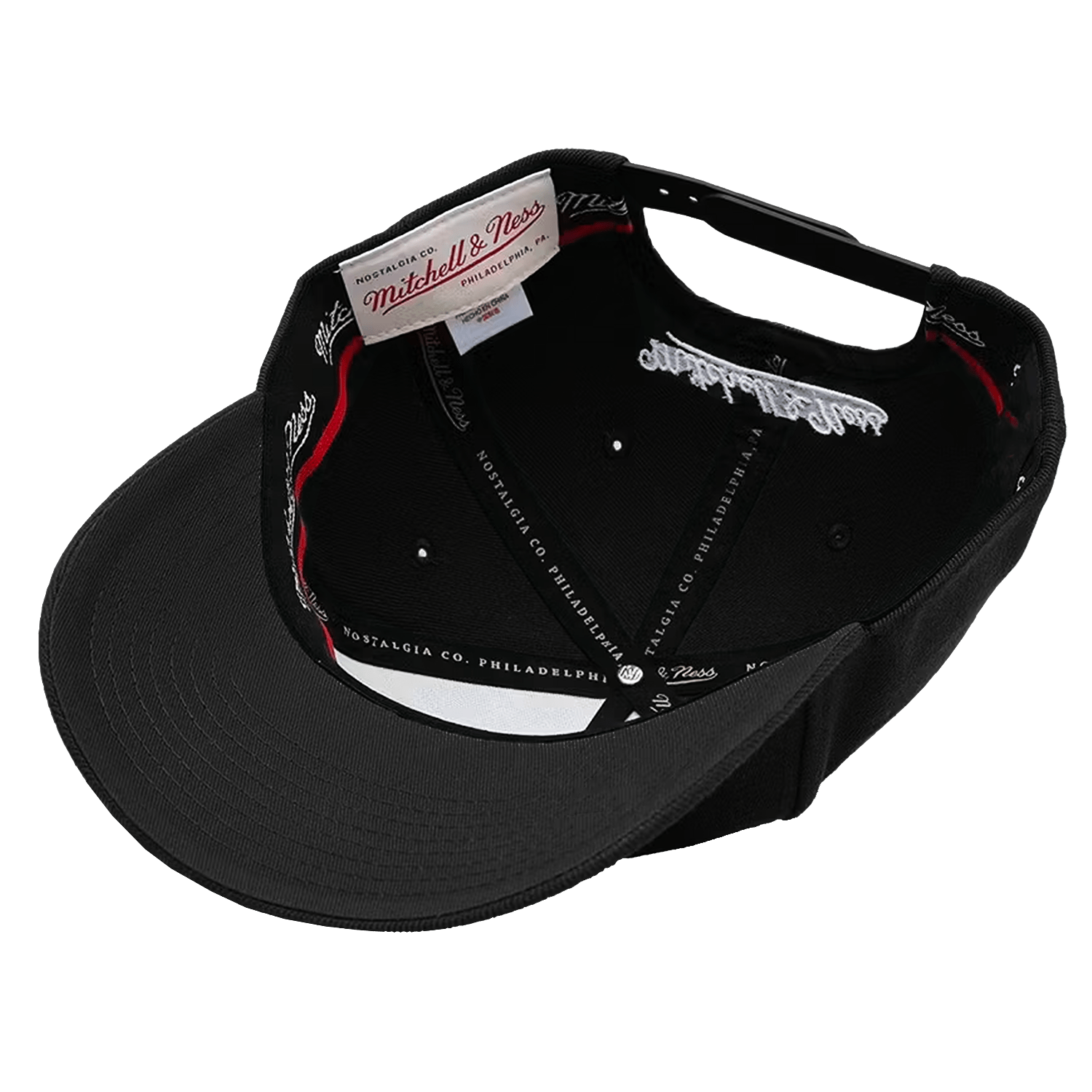 Utah Jazz Mitchell & Ness NBA HWC Classic Red Snapback Hat - Black