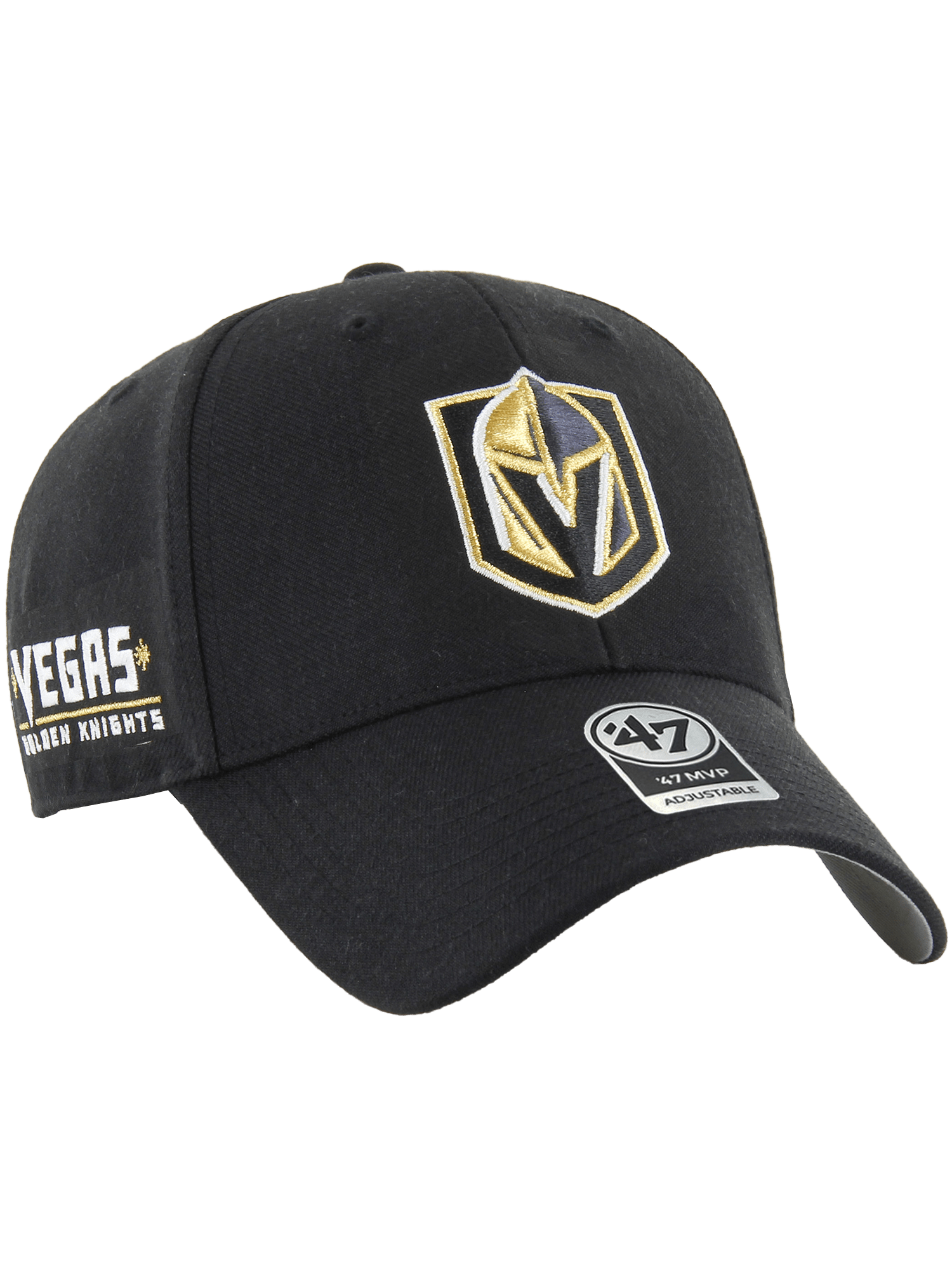 Vegas Golden Knights '47 NHL Wordmark Hit MVP Snapback Hat - Black