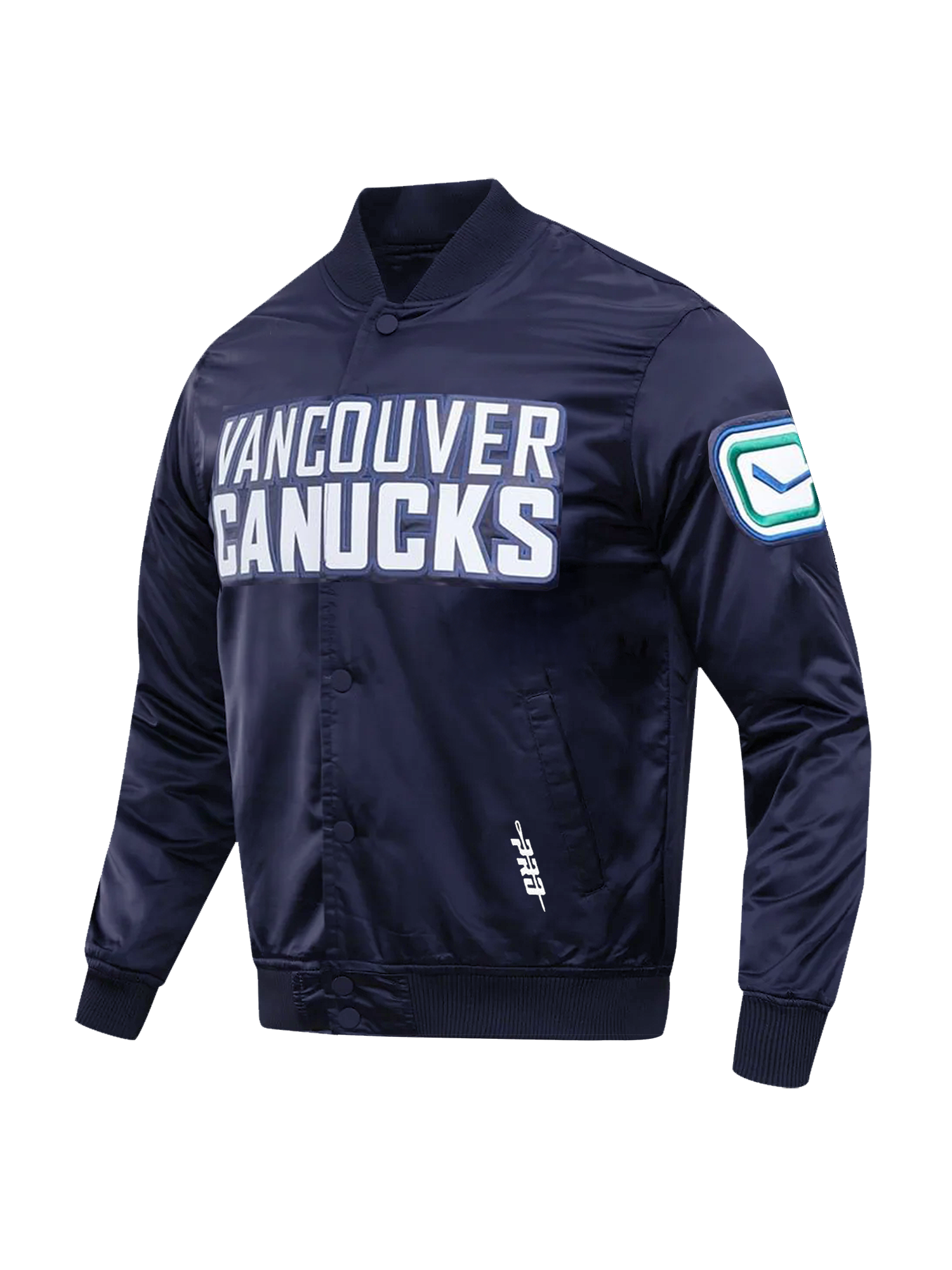 Vancouver Canucks Pro Standard NHL Team Classic Satin Button Jacket - Navy