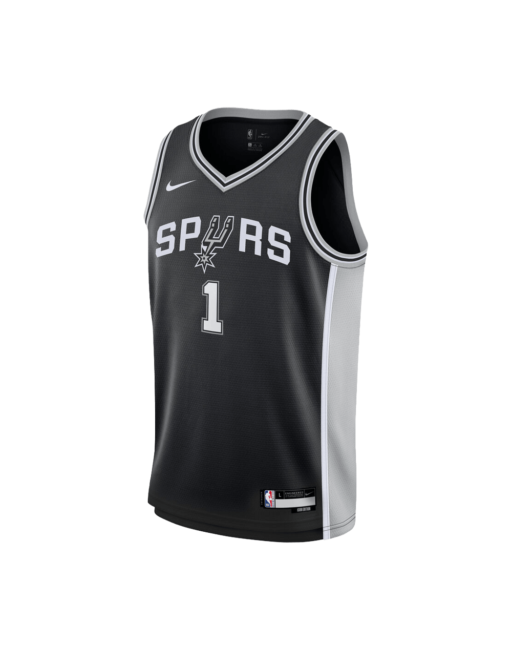 Youths Victor Wembanyama San Antonio Spurs Nike NBA Icon Jersey - Black