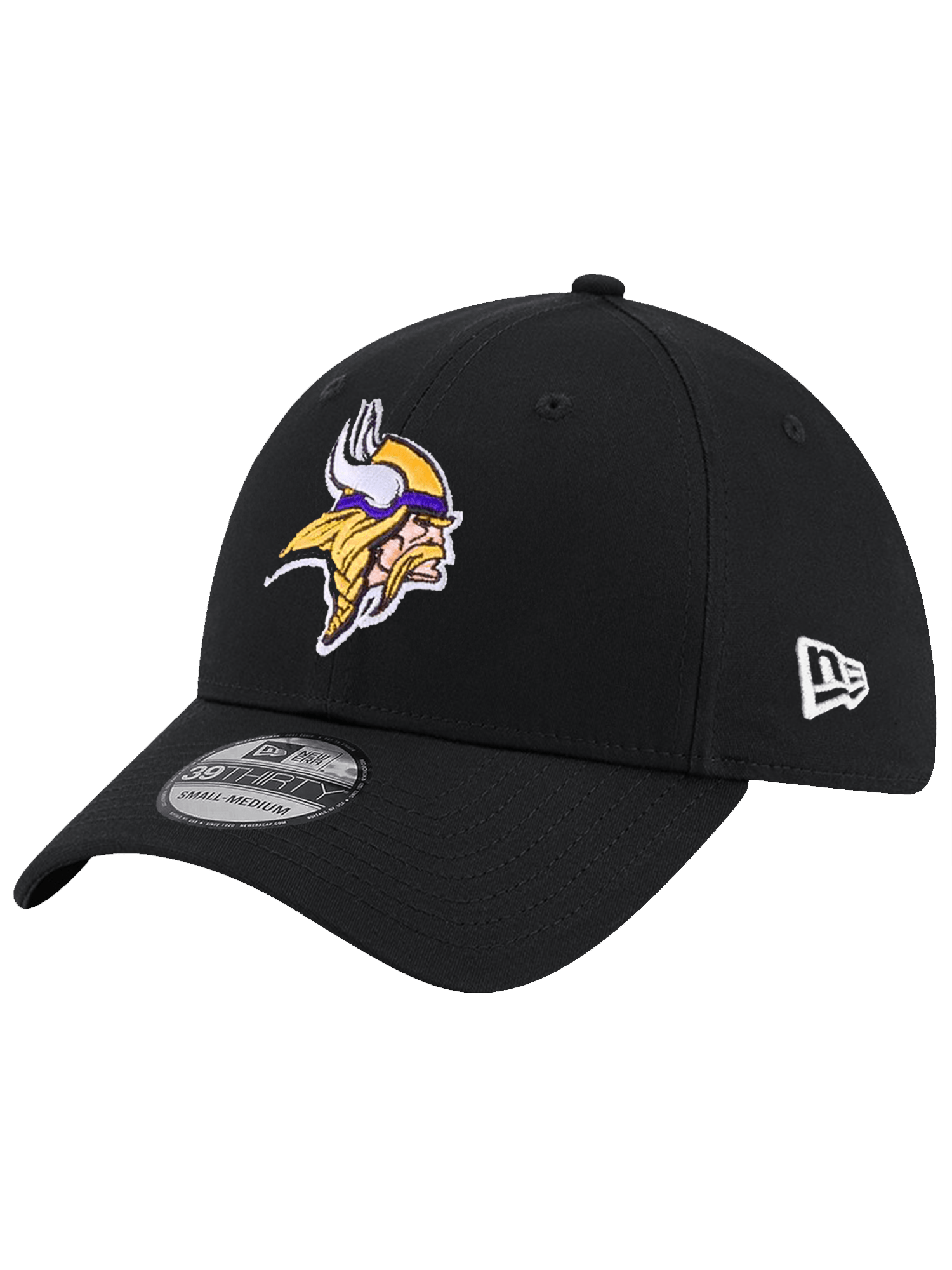 Minnesota Vikings New Era NFL Team 39THIRTY Stretch-Fit Hat - Black