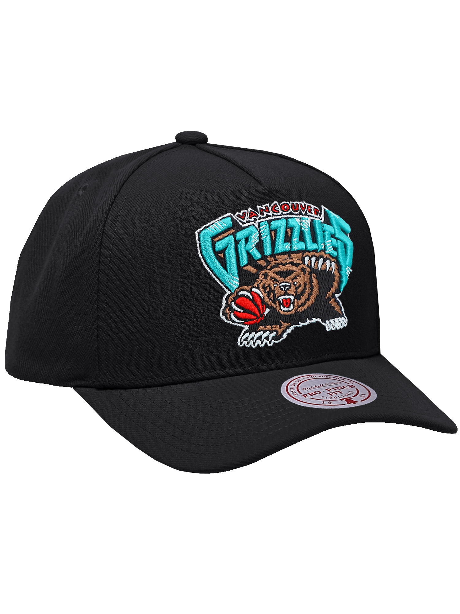 Memphis Grizzlies Mitchell & Ness NBA HWC Pro Pinch Snapback Hat - Black