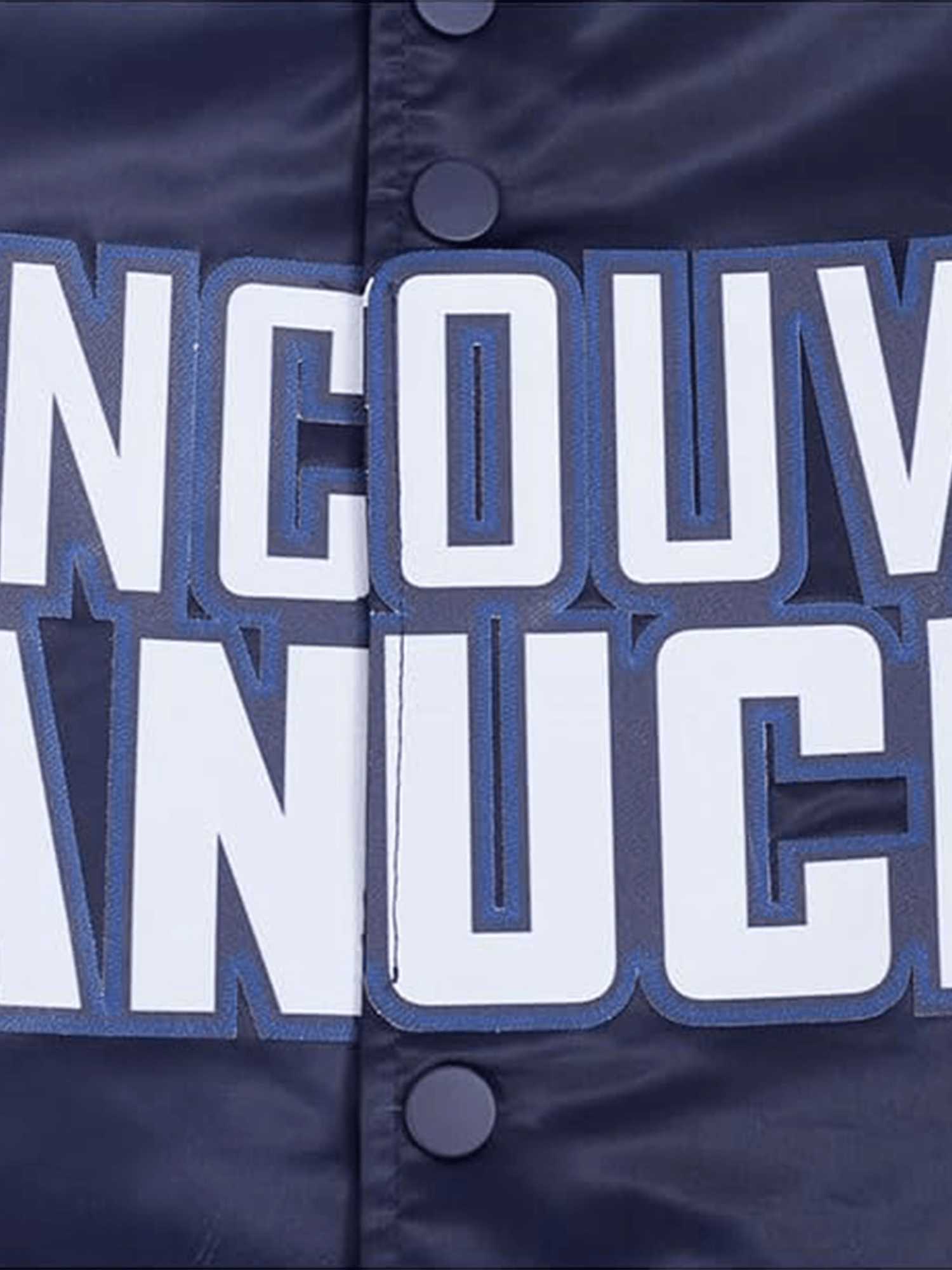 Vancouver Canucks Pro Standard NHL Team Classic Satin Button Jacket - Navy