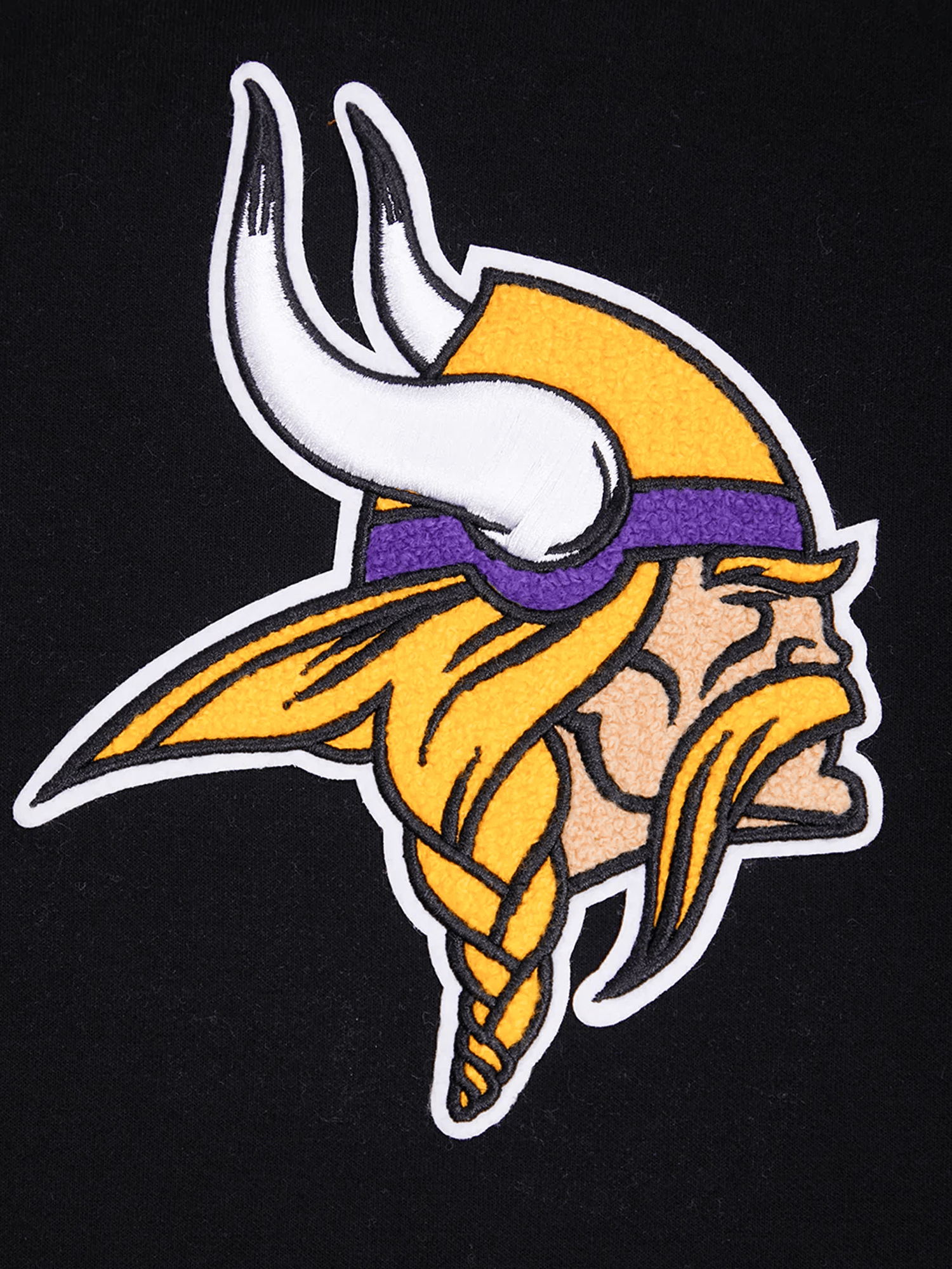 Minnesota Vikings Pro Standard NFL Team Chenille Hoodie Jumper - Black