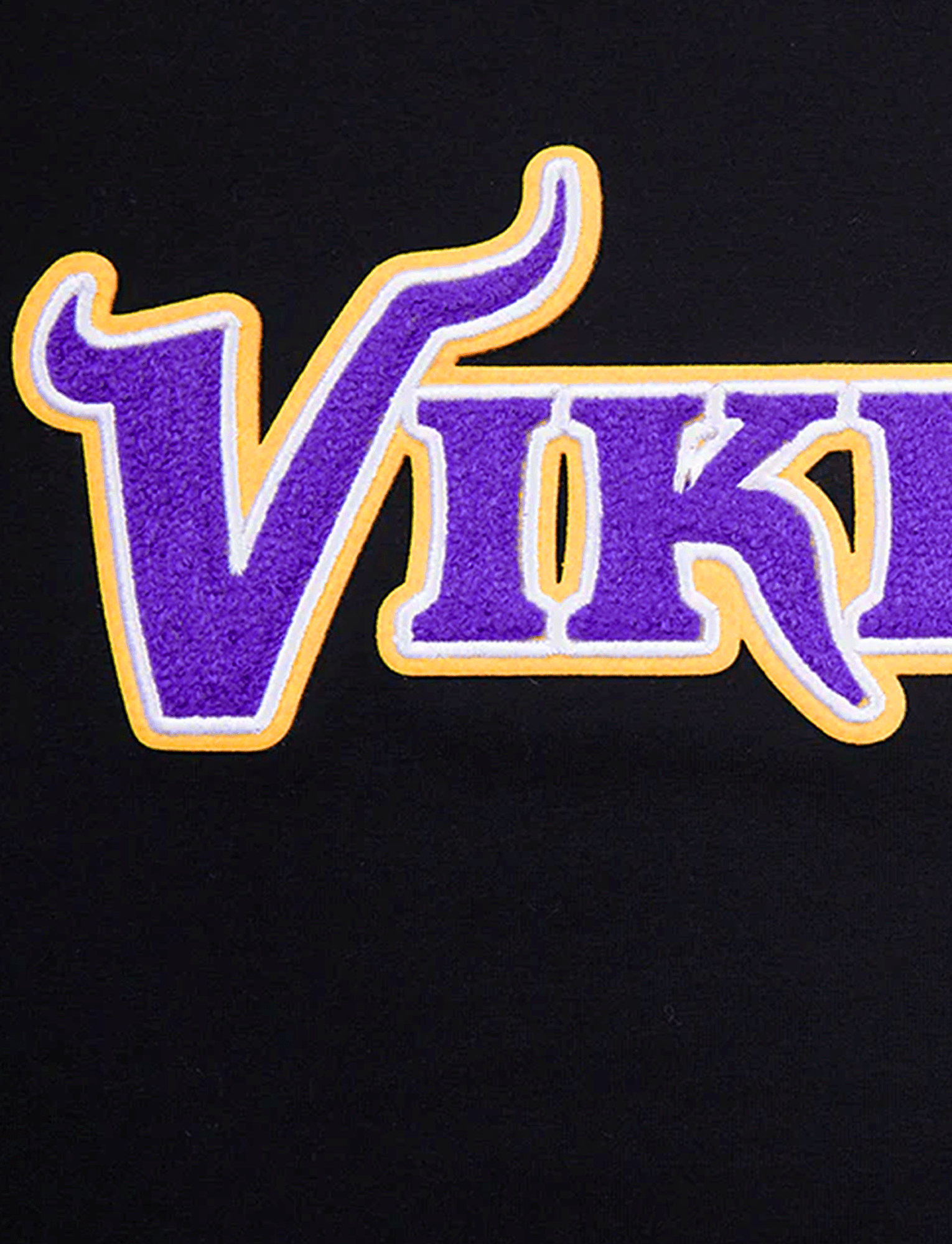 Minnesota Vikings Pro Standard NFL Classic Chenille Flex T-Shirt - Black