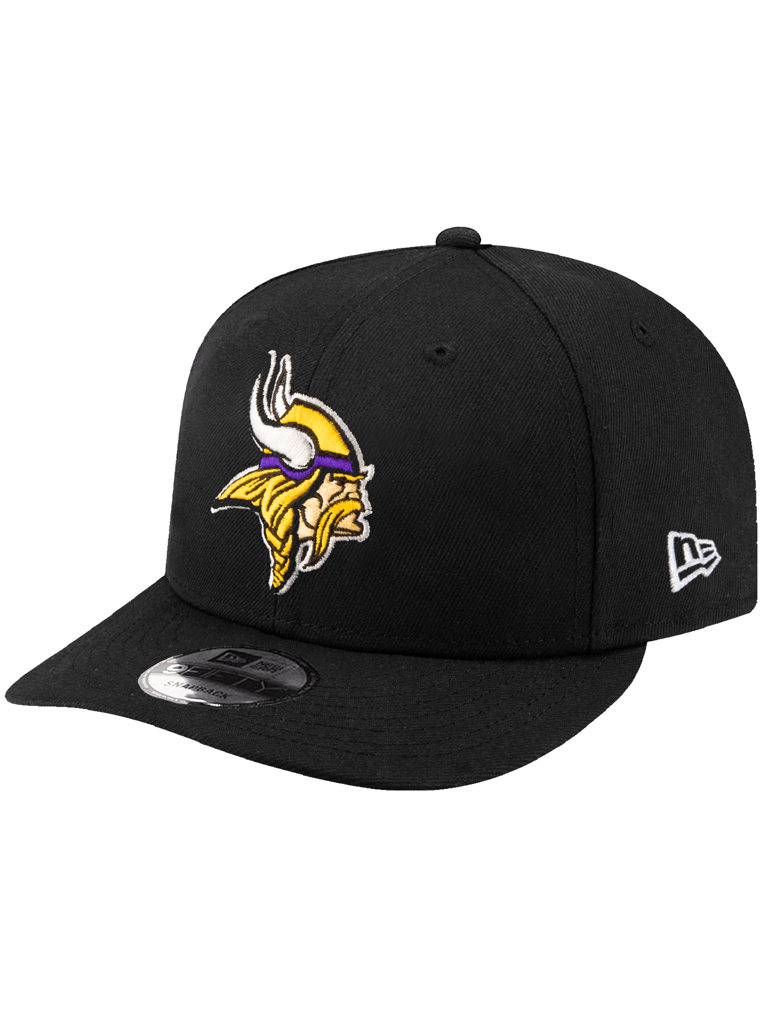 Minnesota Vikings New Era NFL Team 9FIFTY Pre-Curved Snapback Hat - Black