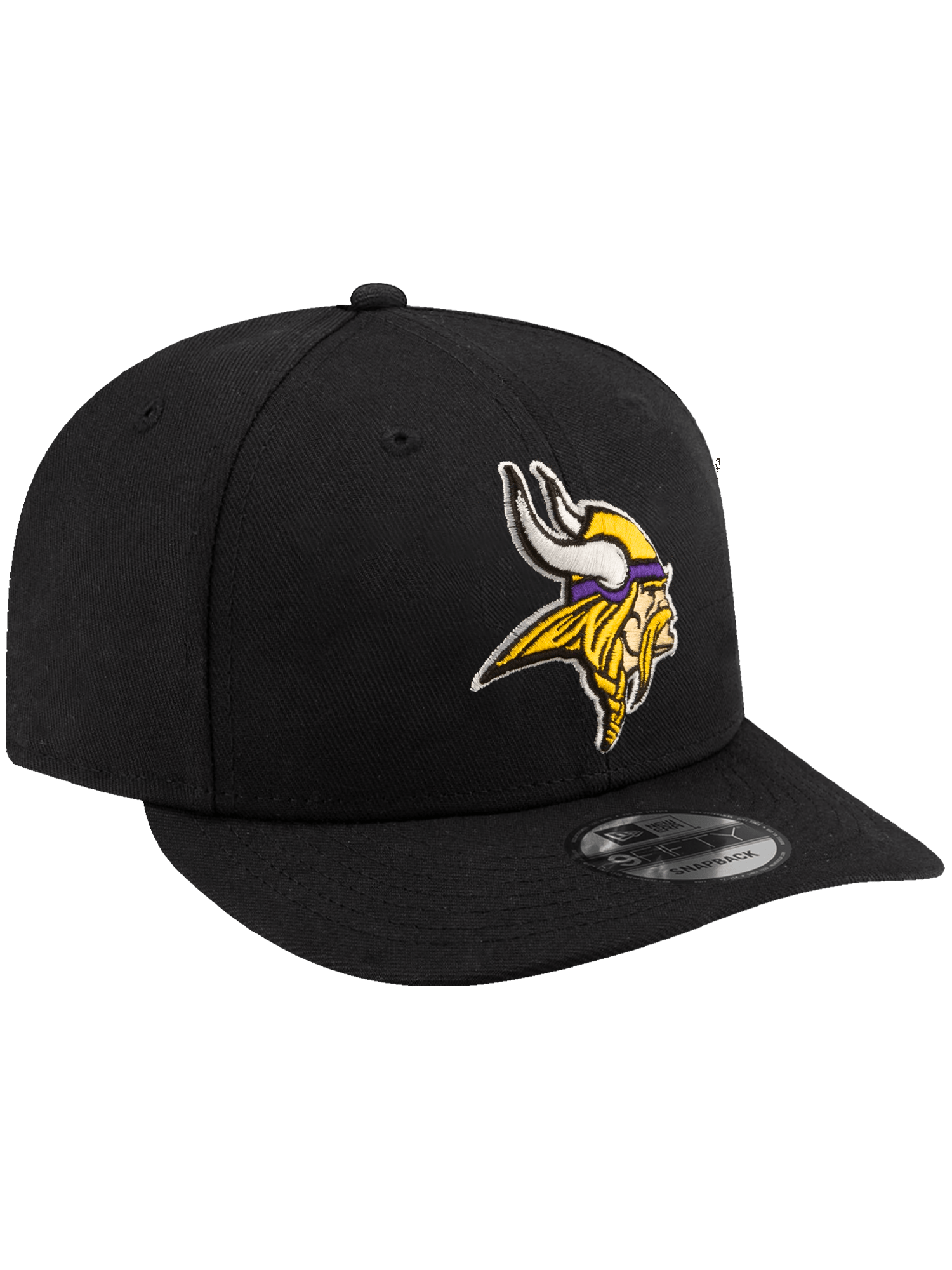 Minnesota Vikings New Era NFL Team 9FIFTY Pre-Curved Snapback Hat - Black
