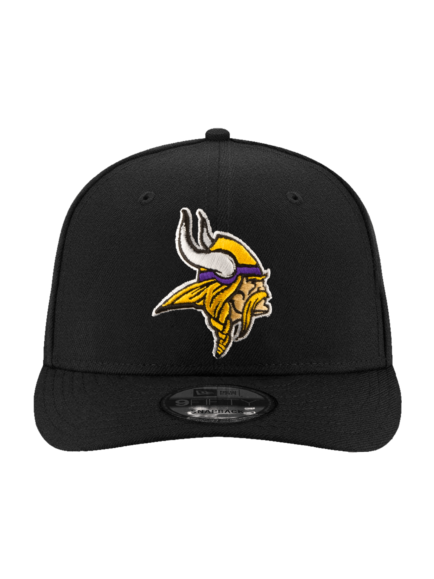 Minnesota Vikings New Era NFL Team 9FIFTY Pre-Curved Snapback Hat - Black