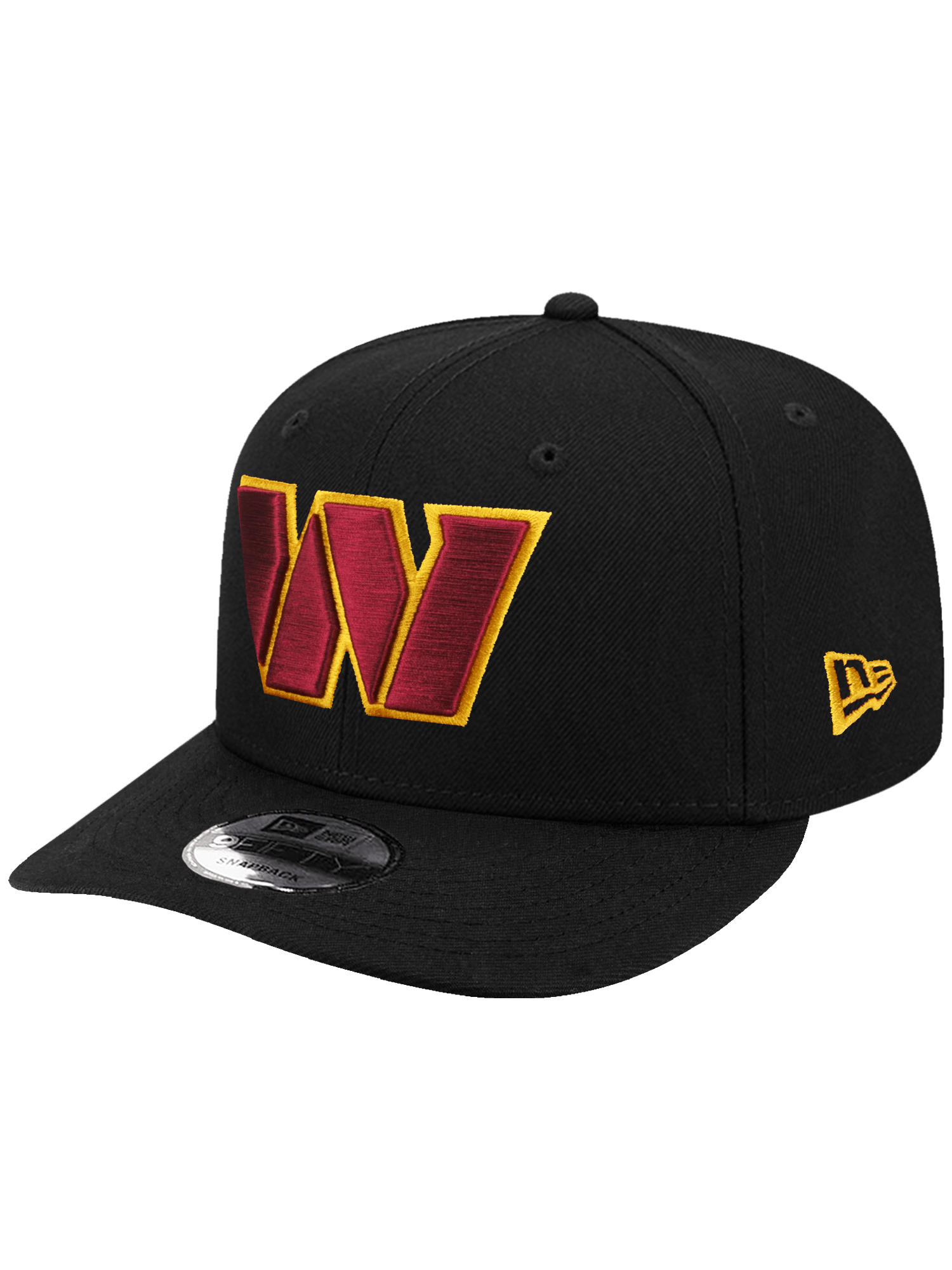 Washington Commanders New Era NFL Team Pre-Curved 9FIFTY Snapback Hat - Black