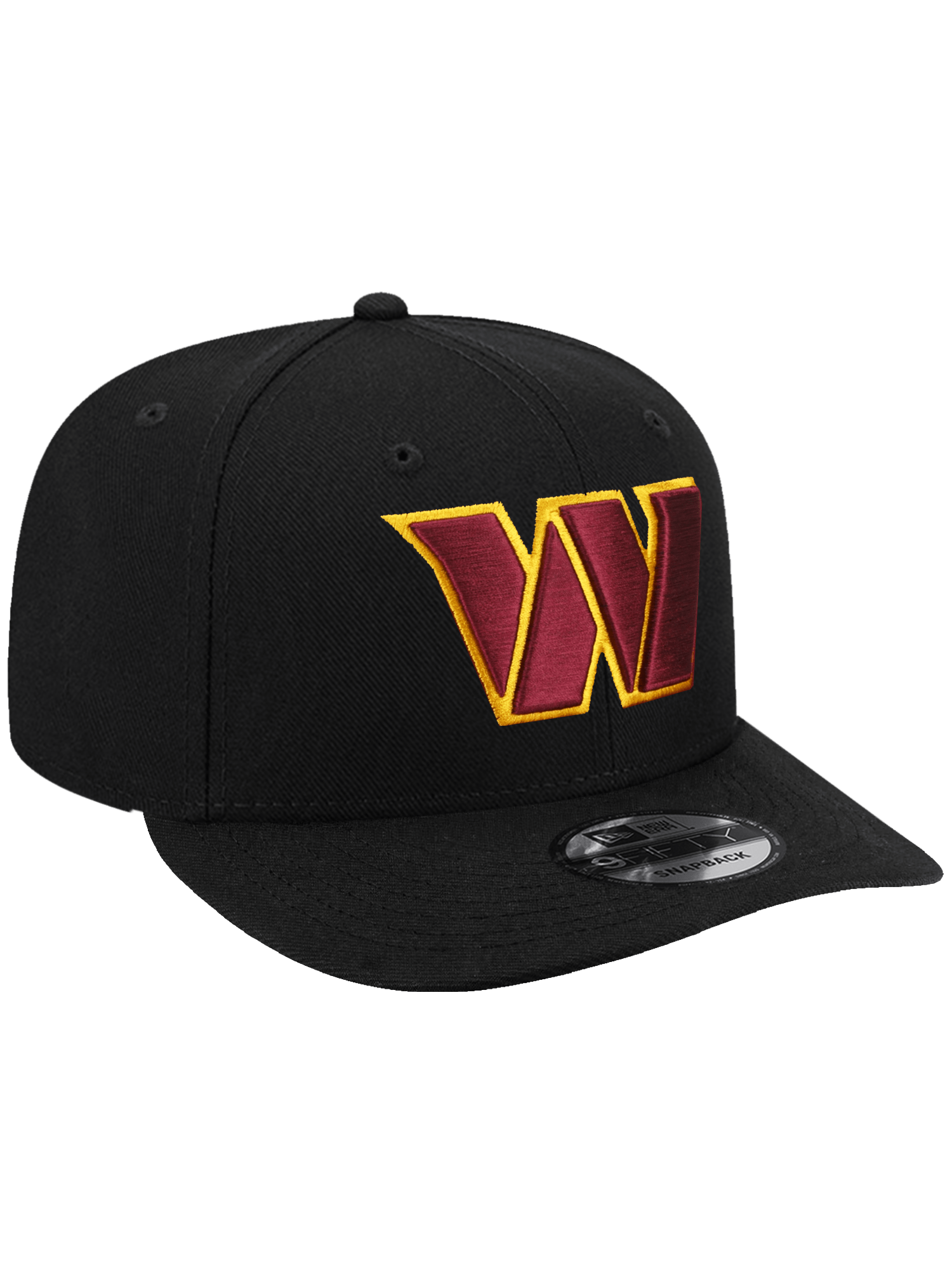 Washington Commanders New Era NFL Team Pre-Curved 9FIFTY Snapback Hat - Black