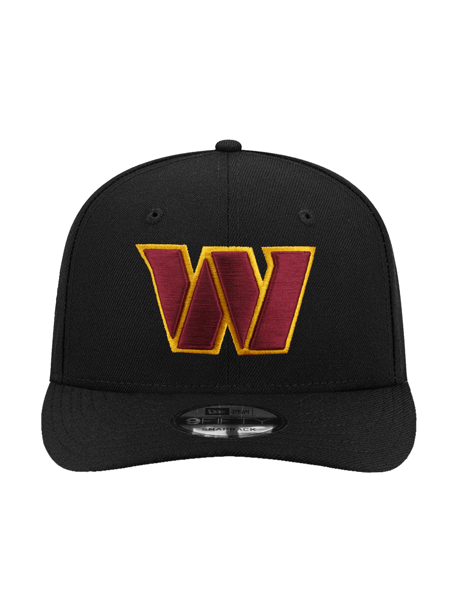 Washington Commanders New Era NFL Team Pre-Curved 9FIFTY Snapback Hat - Black