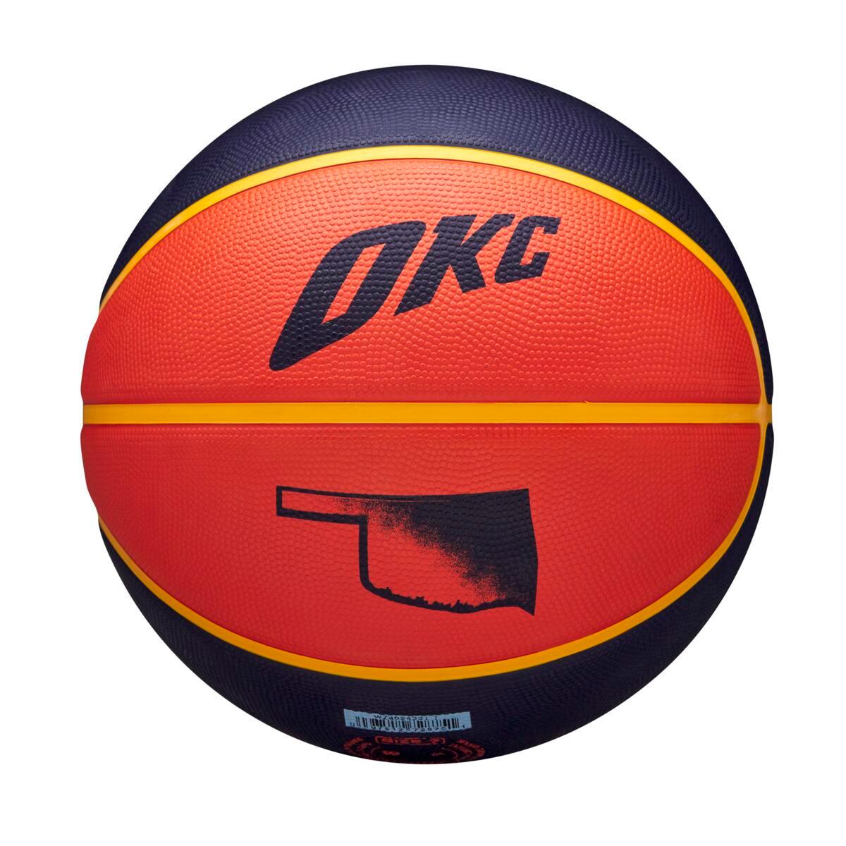 Oklahoma City Thunder Wilson NBA 24 City Edition Basketball Ball