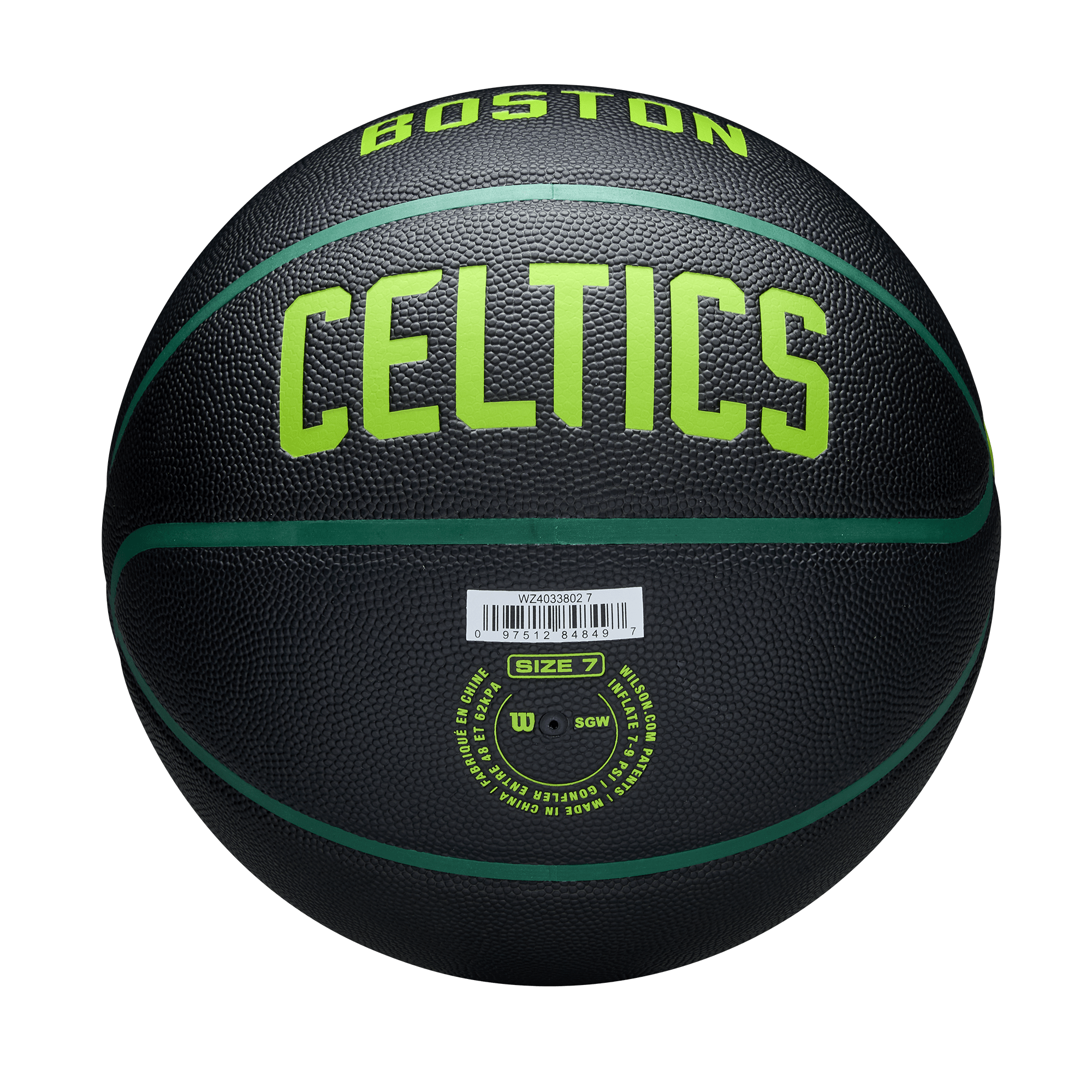 Boston Celtics Wilson NBA 24-25 City Edition Collector Full Size Basketball