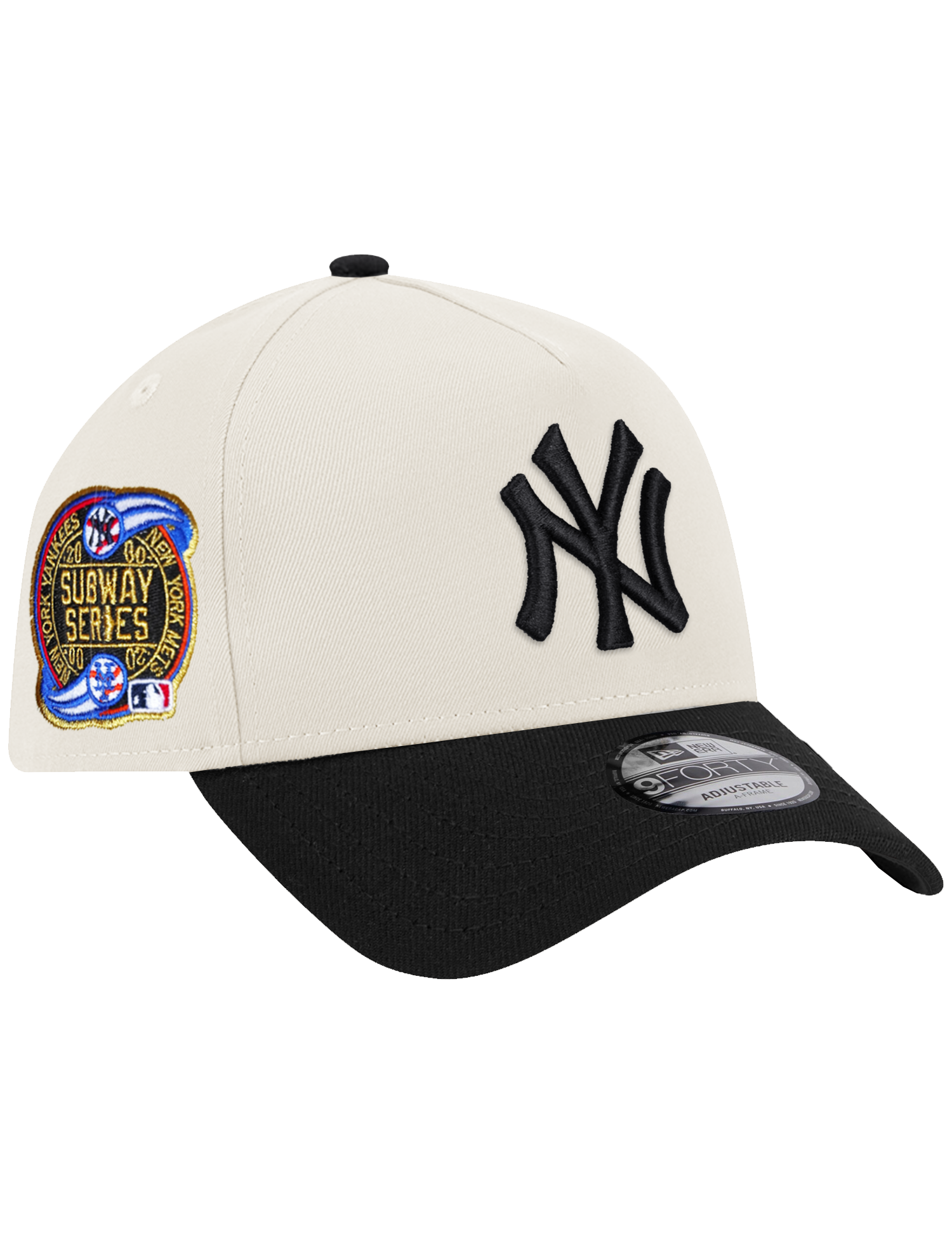 New York Yankees New Era MLB 00 World Seires 9FORTY A-Frame Snapback Hat - Chrome